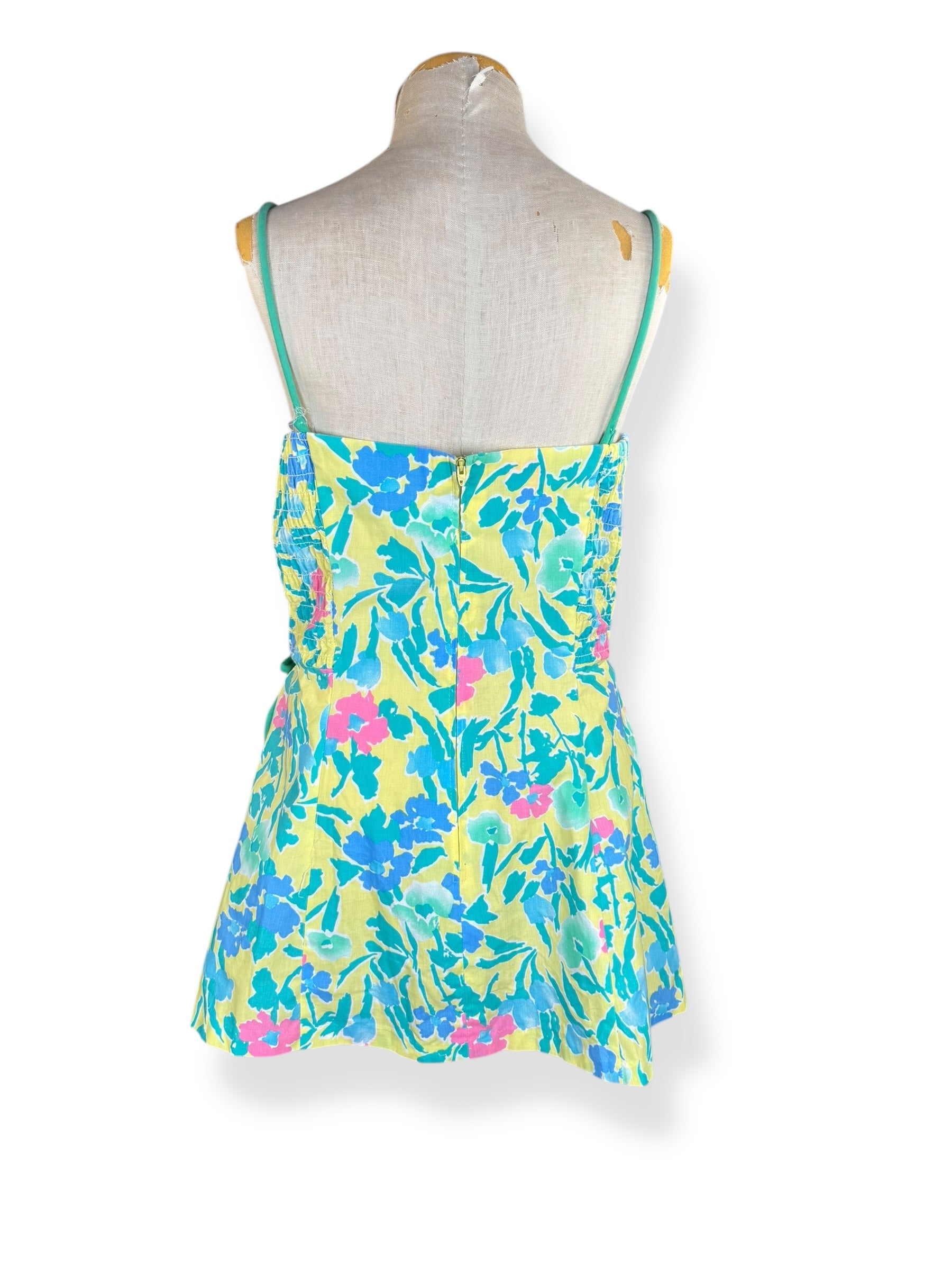 Back of 1980s Seawaves Cotton Playsuit L