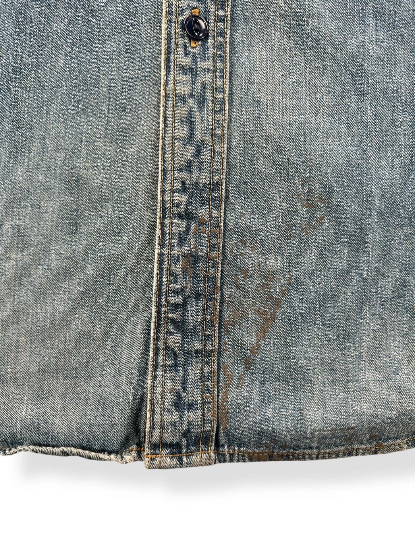 Stain on Filson Green Label Denim Shirt SZ M