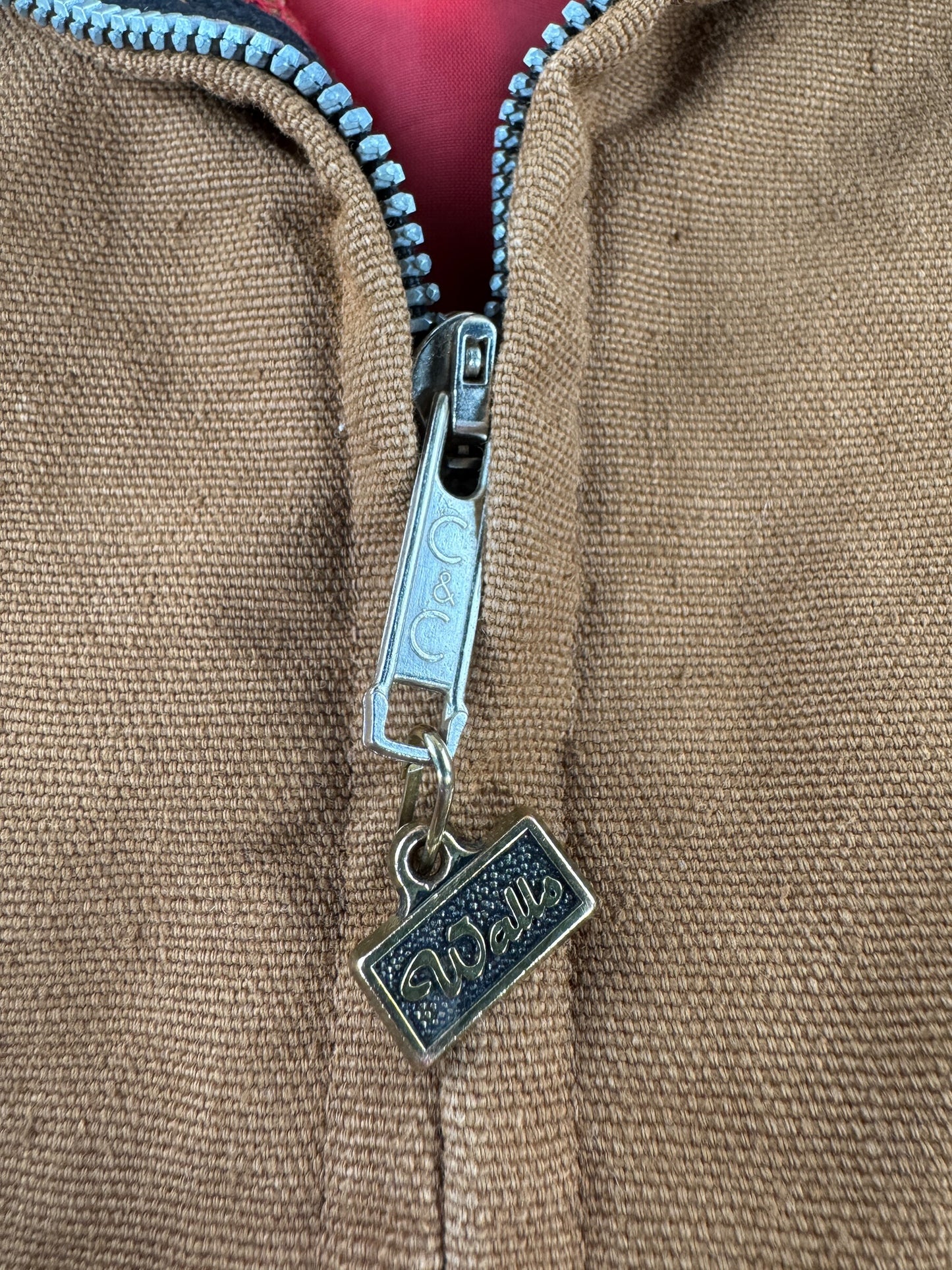 Zipper on Vintage Blizzard Pruf Work Jacket SZ M