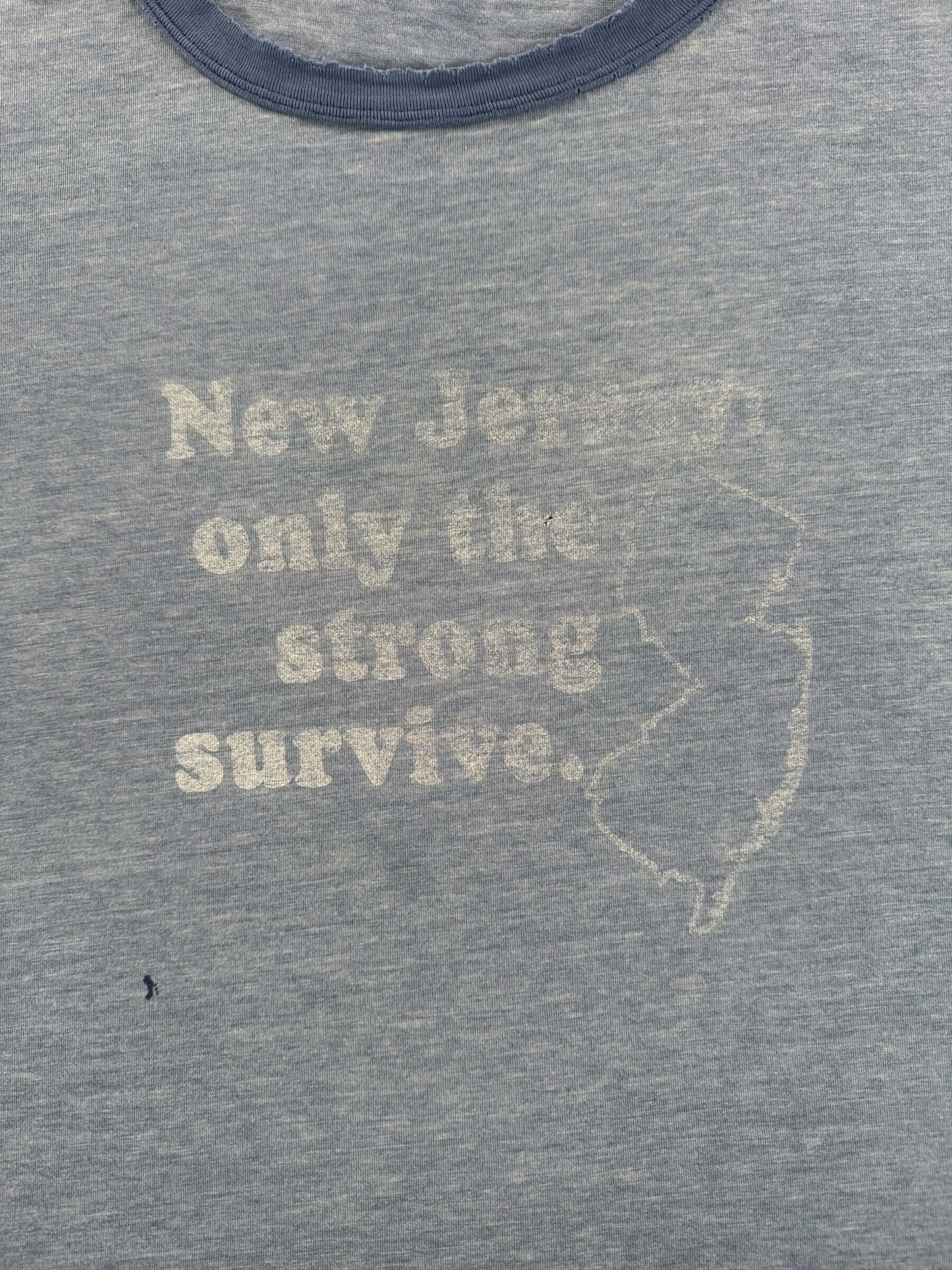 Graphic of Vintage New Jersey Fader Ringer Tee SZ XL (Fits L)