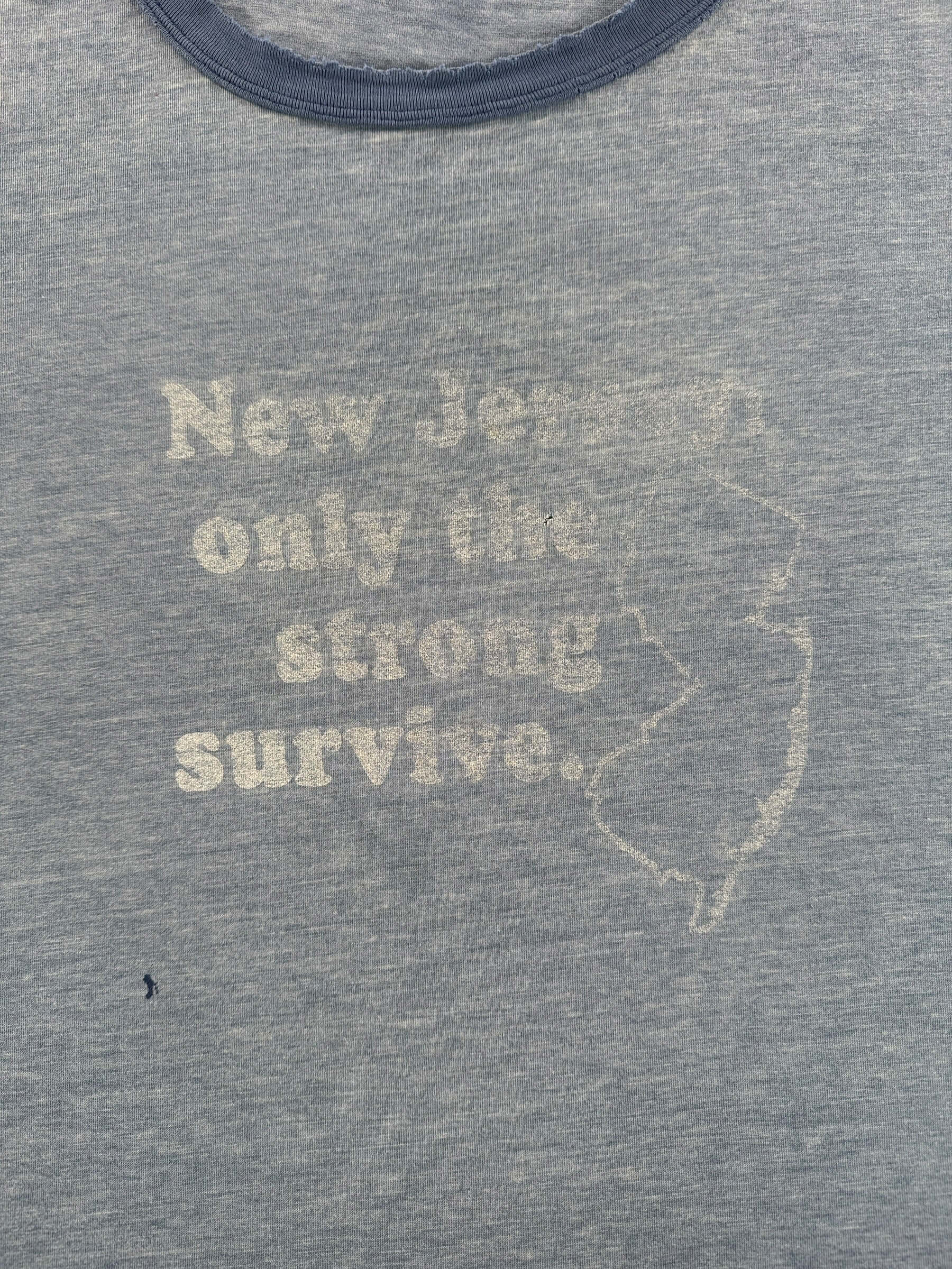 Graphic of Vintage New Jersey Fader Ringer Tee SZ XL (Fits L)
