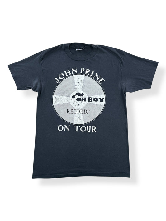 Front of Vintage John Prine Oh Boy Records On Tour Tee SZ M