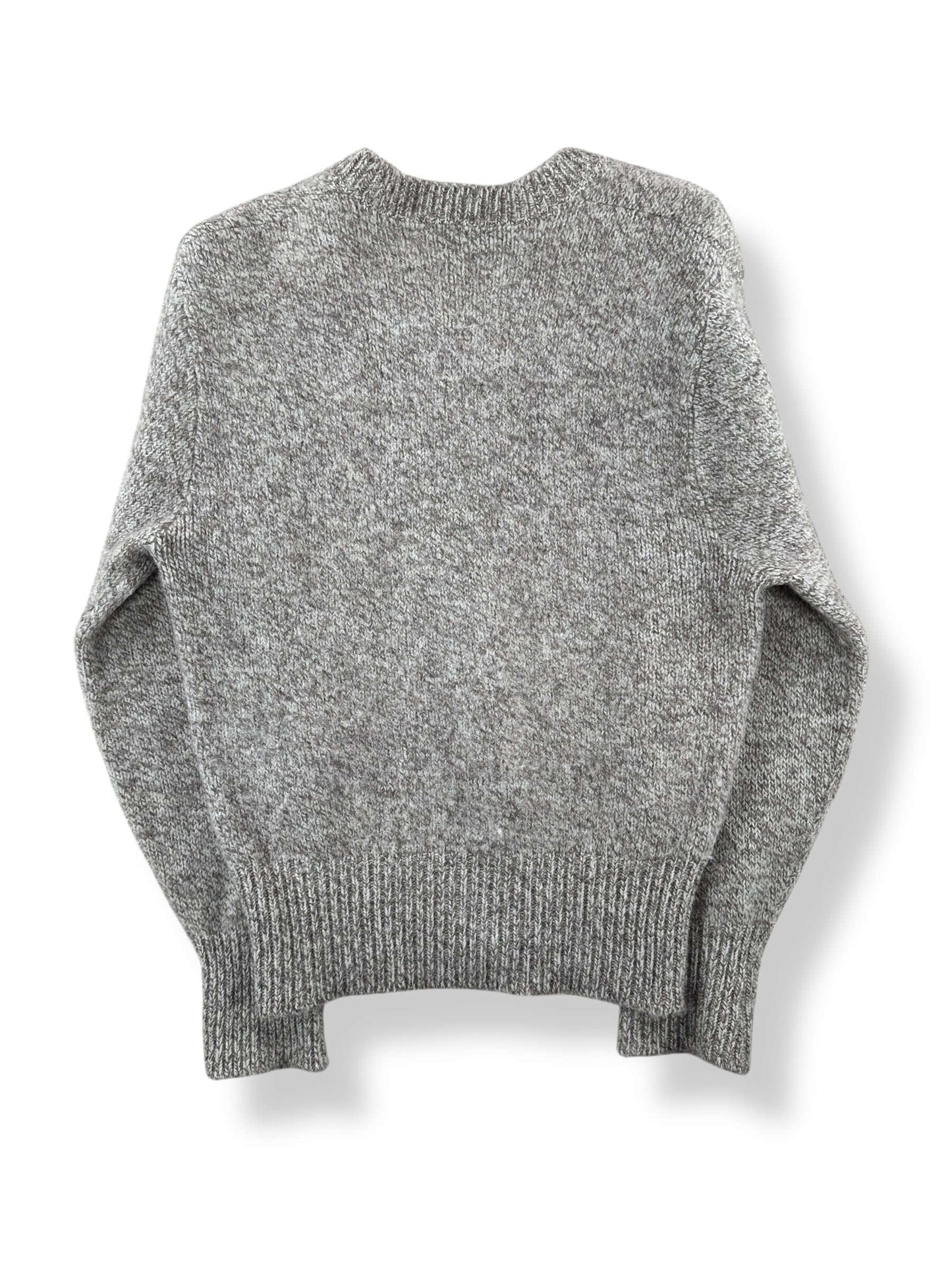 Back of Vintage Pendleton Lobo Oatmeal Knit V-Neck Sweater SZ L (Fits S)