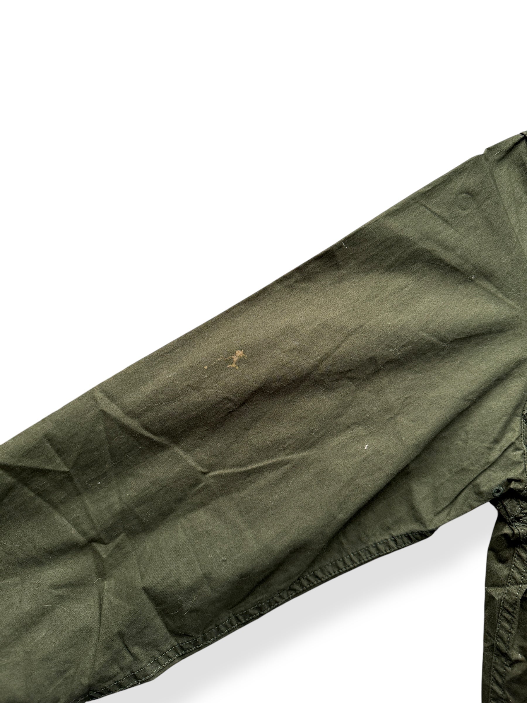 Bleach Stain on Filson Olive Feather Cloth Shirt SZ S