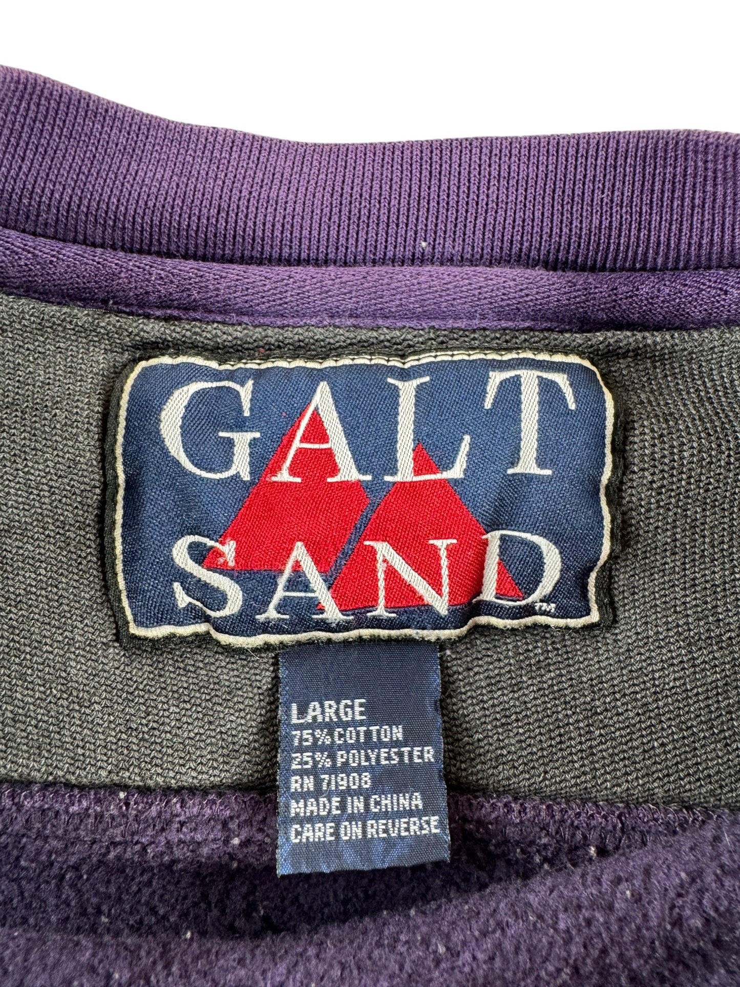 Label on Vintage Huskies '96 Plymouth Holiday Bowl Crewneck SZ L