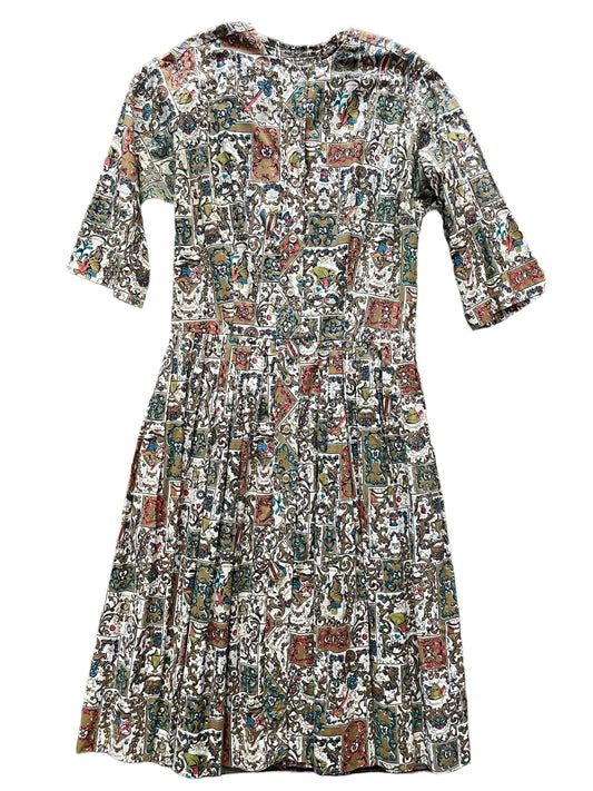 Full front view of 1950s Haystack by Serbin Dress M-L