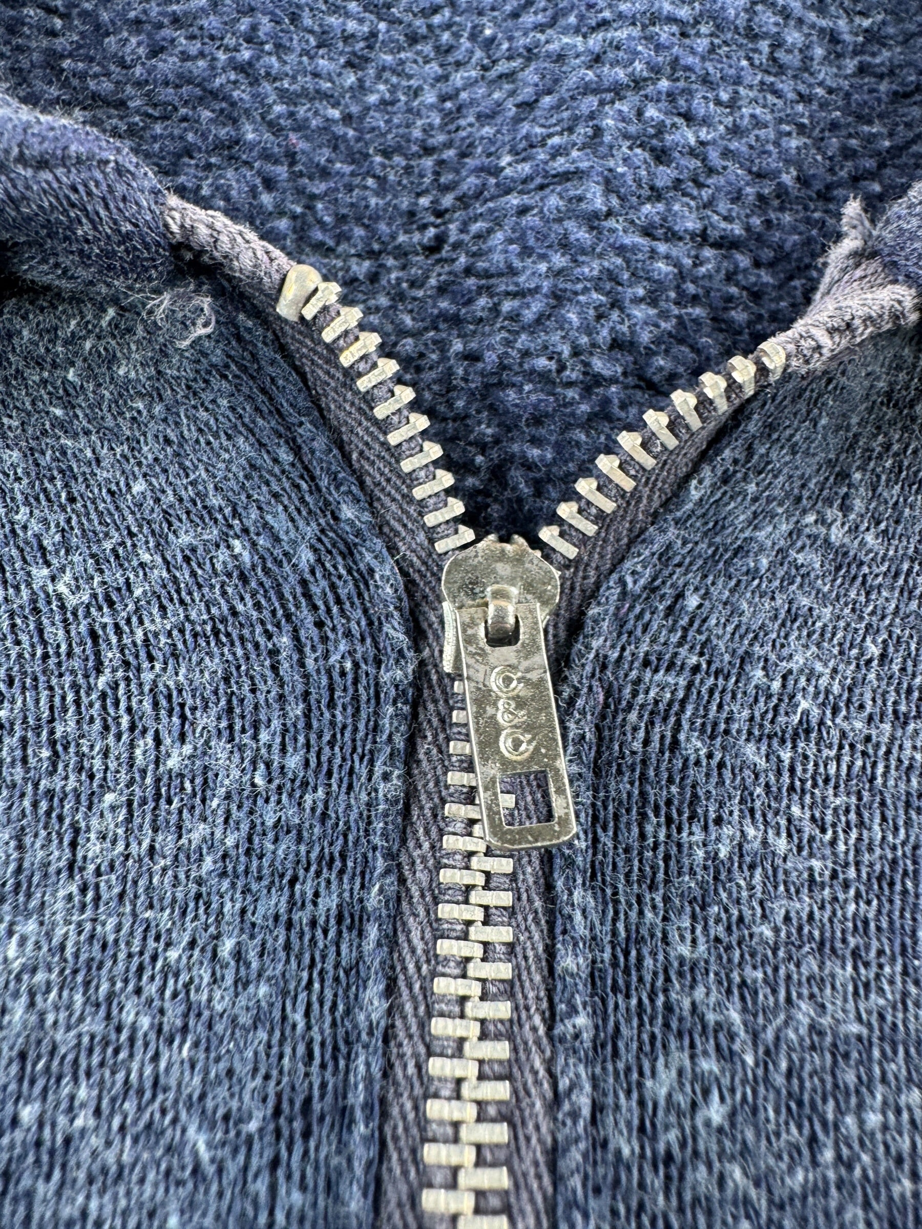 Zipper on Vintage 60s Quarter Zip Frat Sweatshirt SZ S