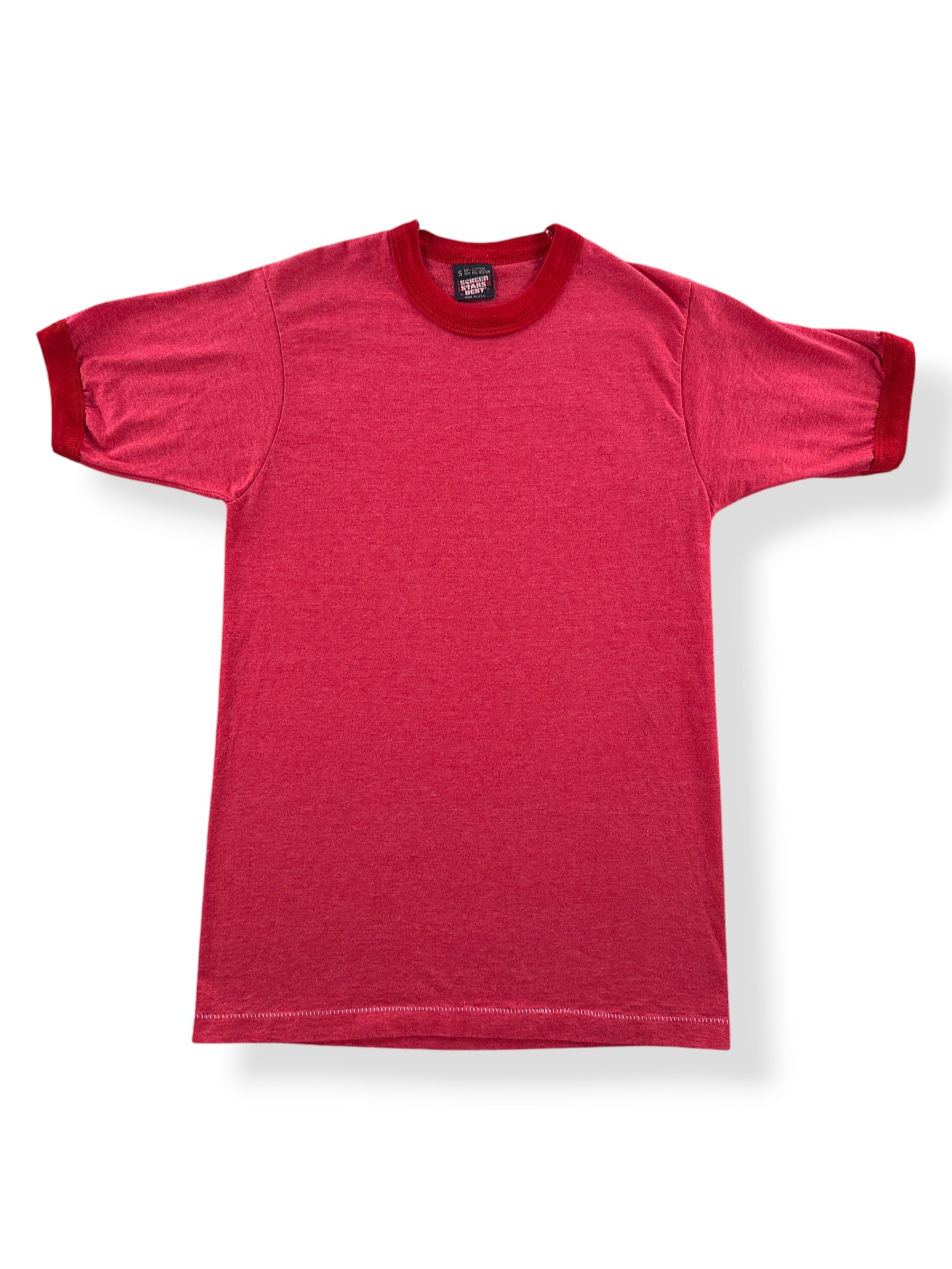 Front of Vintage Screen Stars Red Ringer Tee SZ S (Fits XS)