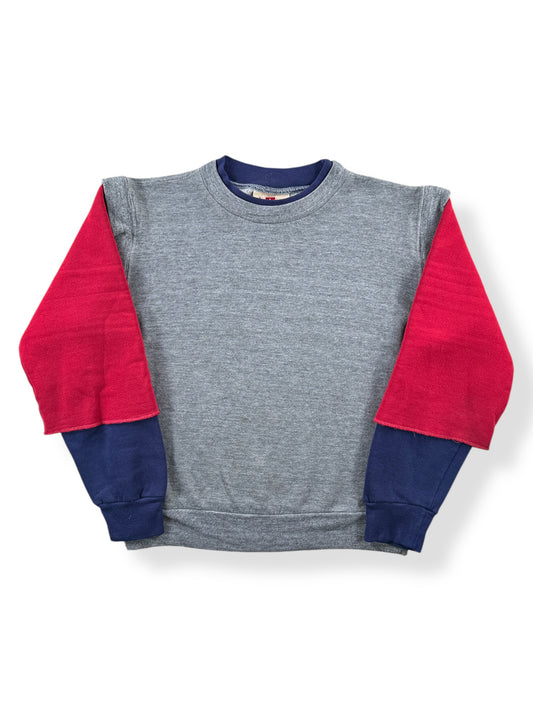 Front of Vintage 80s Russell TriTone Crewneck SZ S
