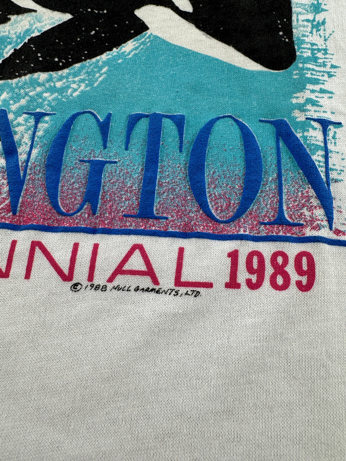 Copyright on Vintage NOS Seattle Orca Puff Print Tee SZ L