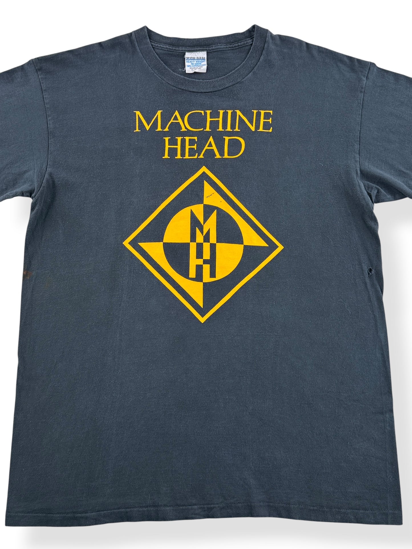Front Close Up of Vintage 90's Machine Head Tee SZ XL