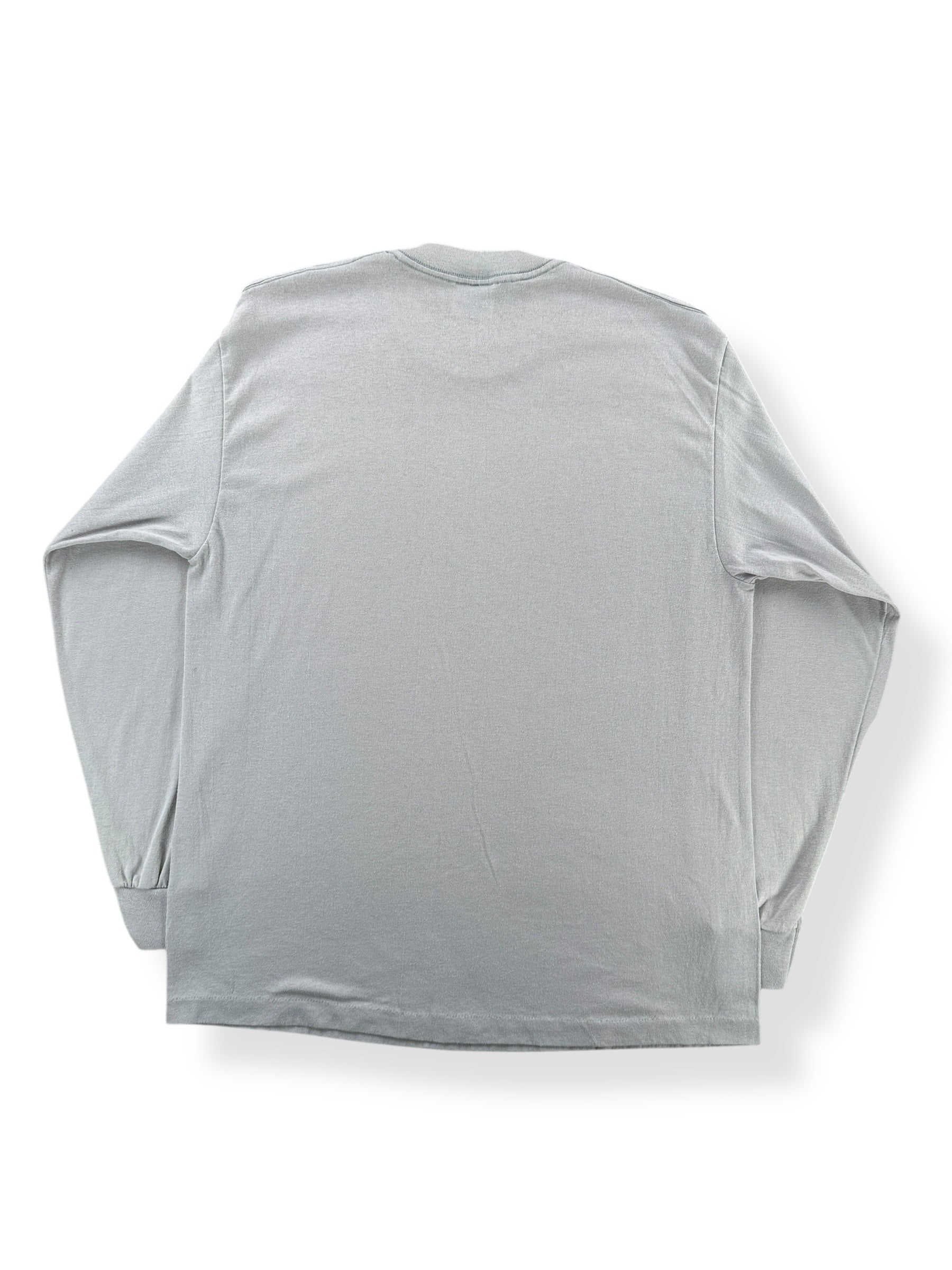 Back of Vintage Grey Blank Longsleeve Tee SZ XL (Fits L)