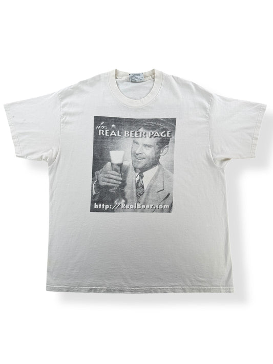 Front of Vintage Real Beer Page Tee SZ XL