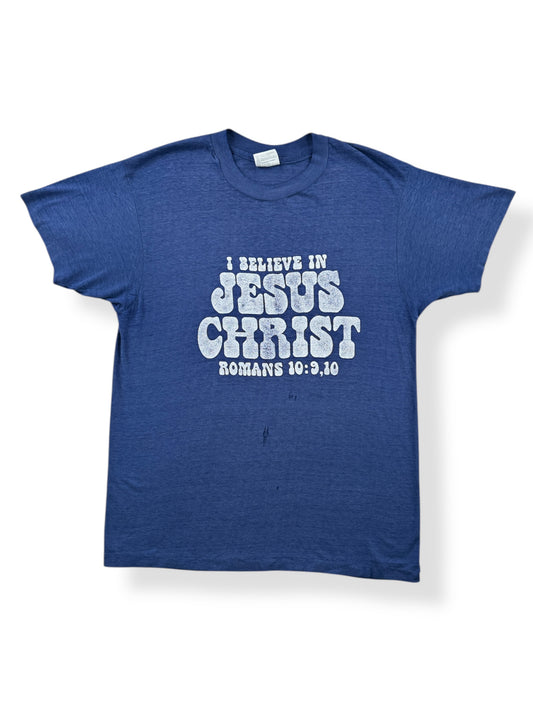 Front of Vintage I Believe In Jesus Christ Tee SZ M