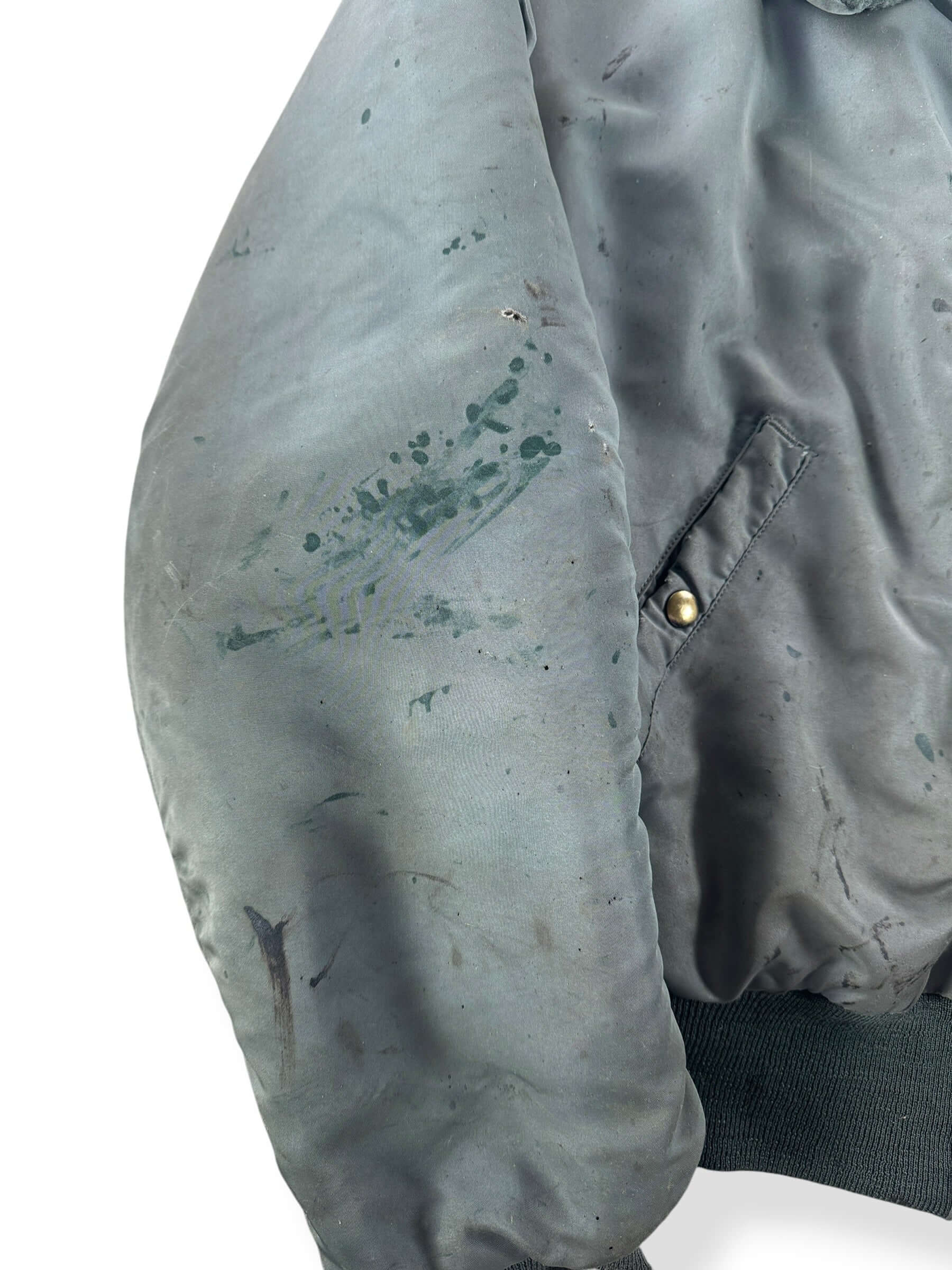 Stain on Vintage B-15 Thrashed Bomber SZ L