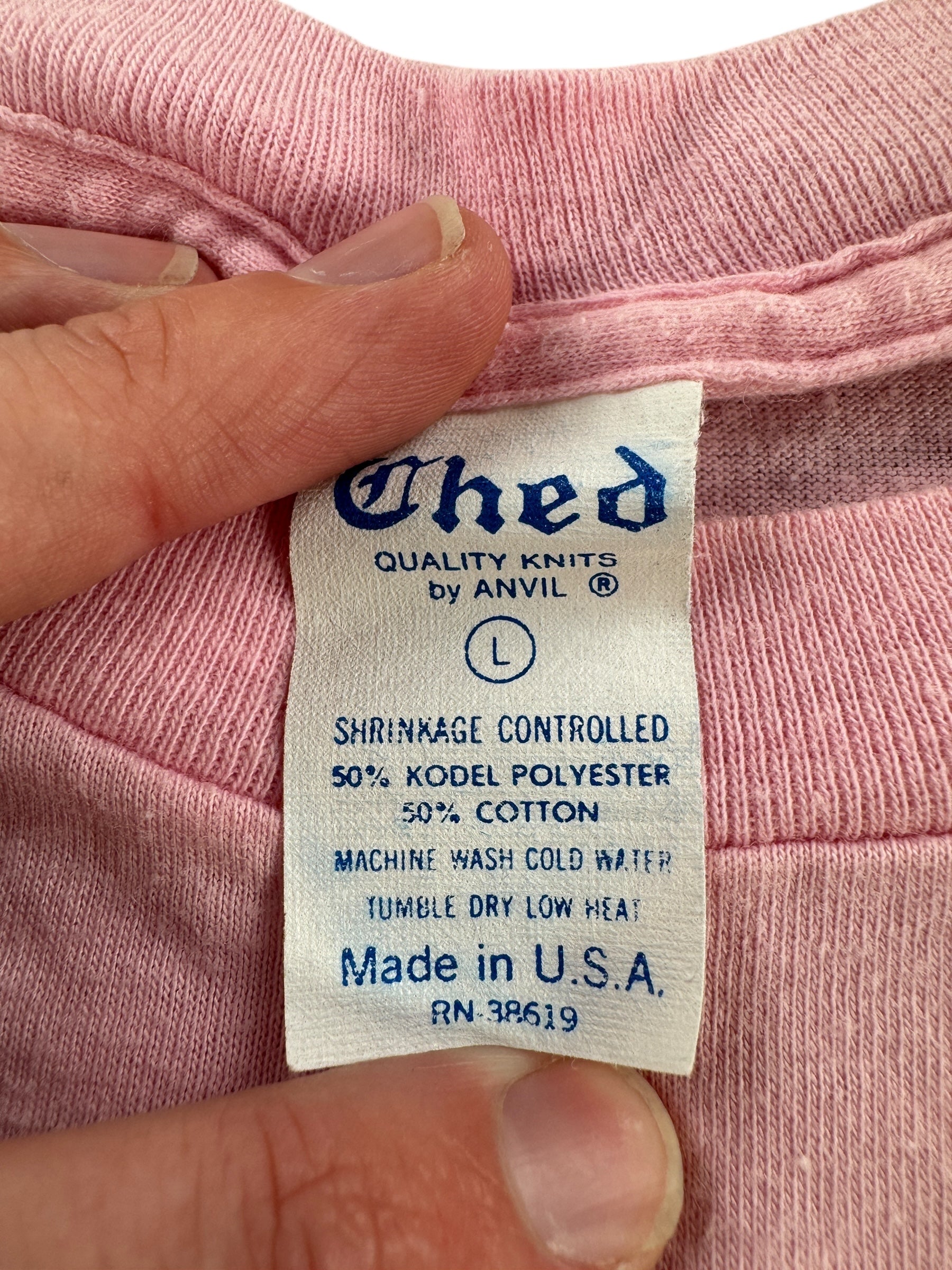 Tag on Vintage The Pretenders Pink Tank SZ S