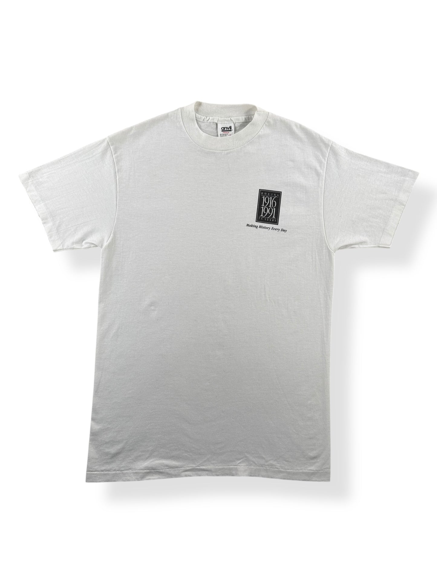 Front of Vintage Boeing 75 Year Anniversary Tee SZ M