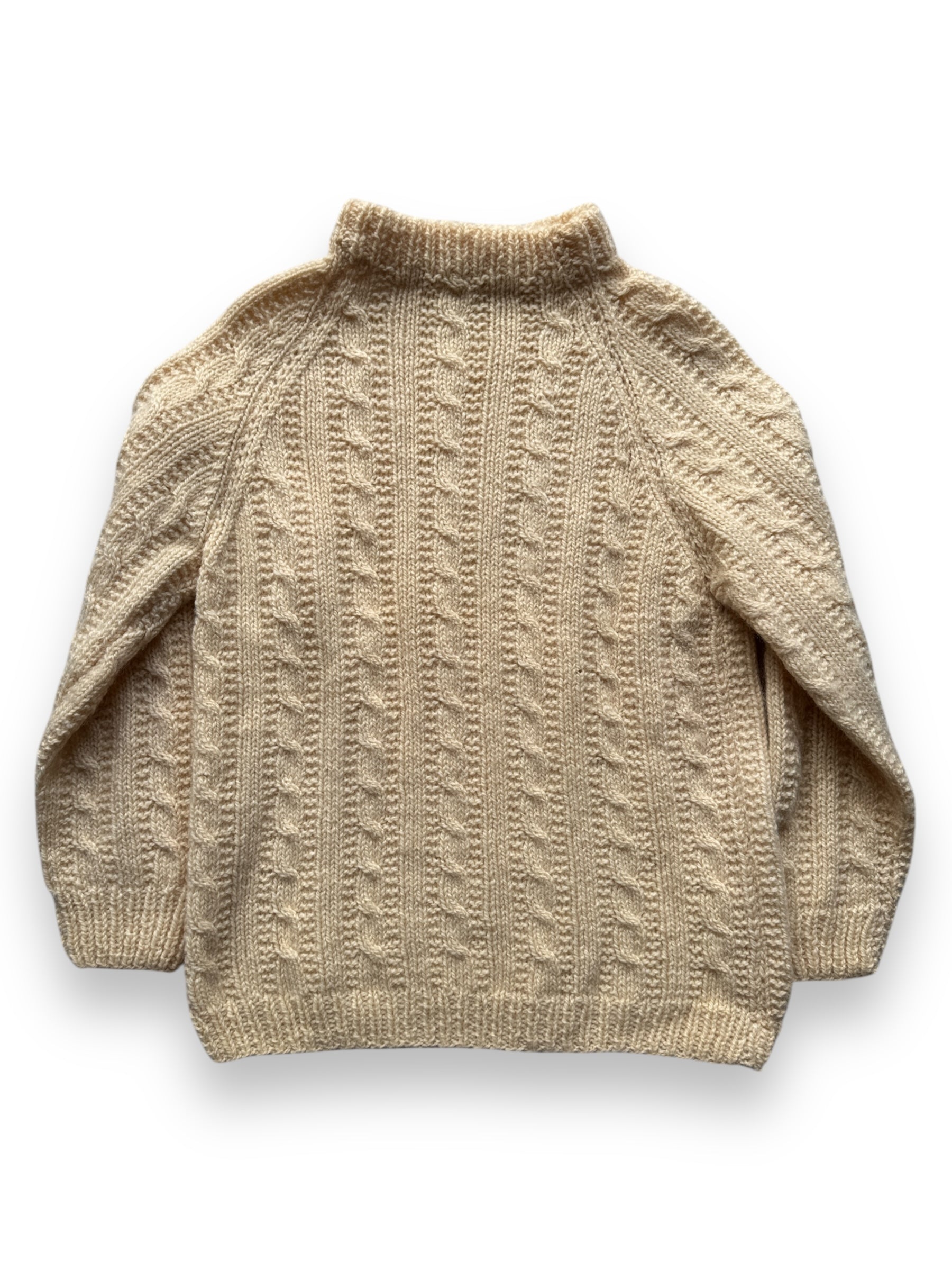 back of Vintage Wool Cable Knit Sweater SZ L