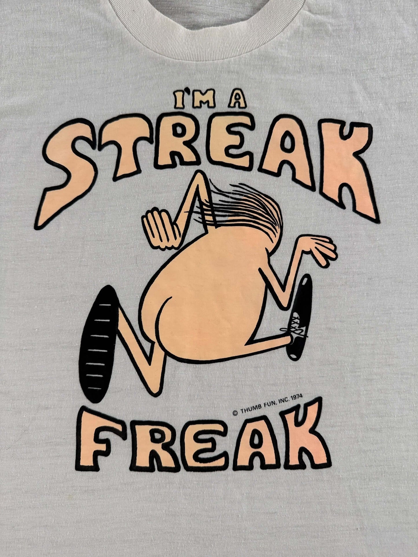 Graphic of Vintage 1970s I'm A Streak Freak Tee SZ M (Fits XS)