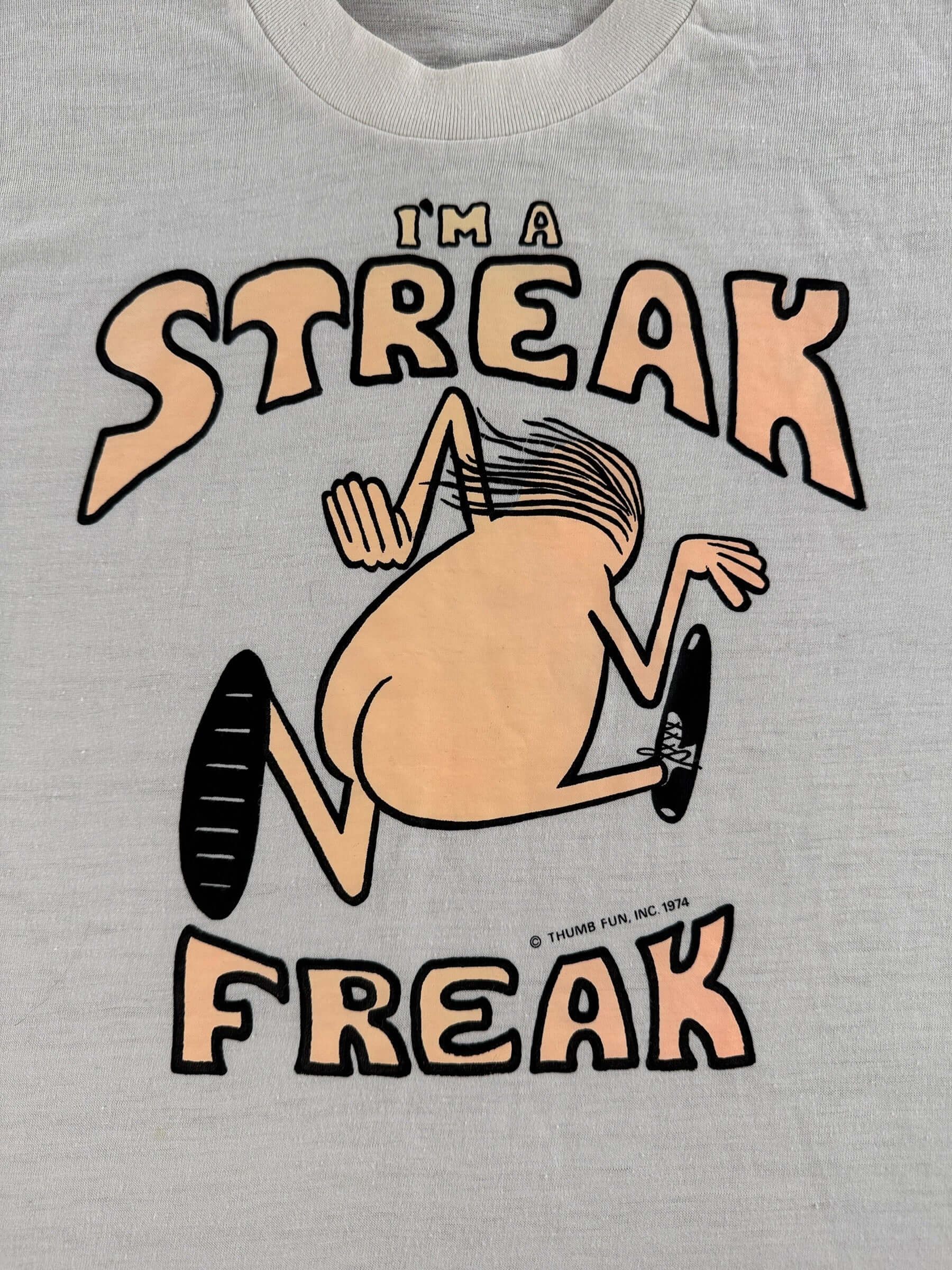 Graphic of Vintage 1970s I'm A Streak Freak Tee SZ M (Fits XS)