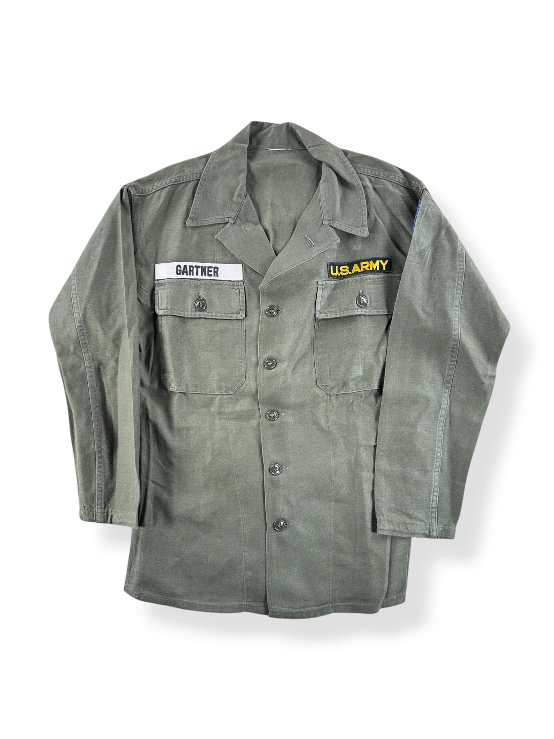 Front of Vintage Vietnam Era OG-107 Shirt SZ M