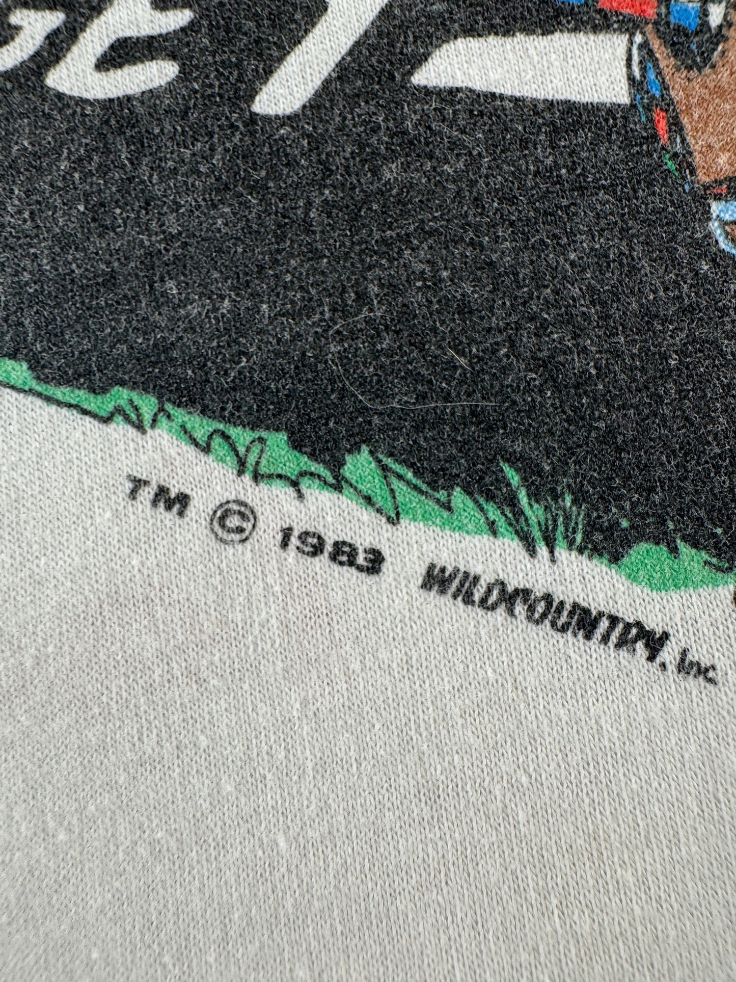 Small Text on Vintage '83 Alabama Raglan Tee SZ L
