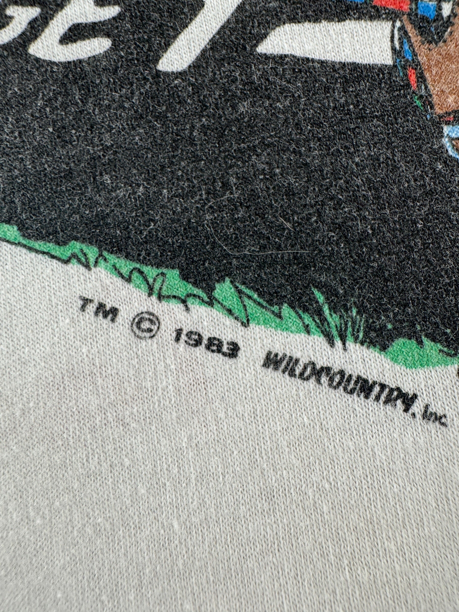 Small Text on Vintage '83 Alabama Raglan Tee SZ L