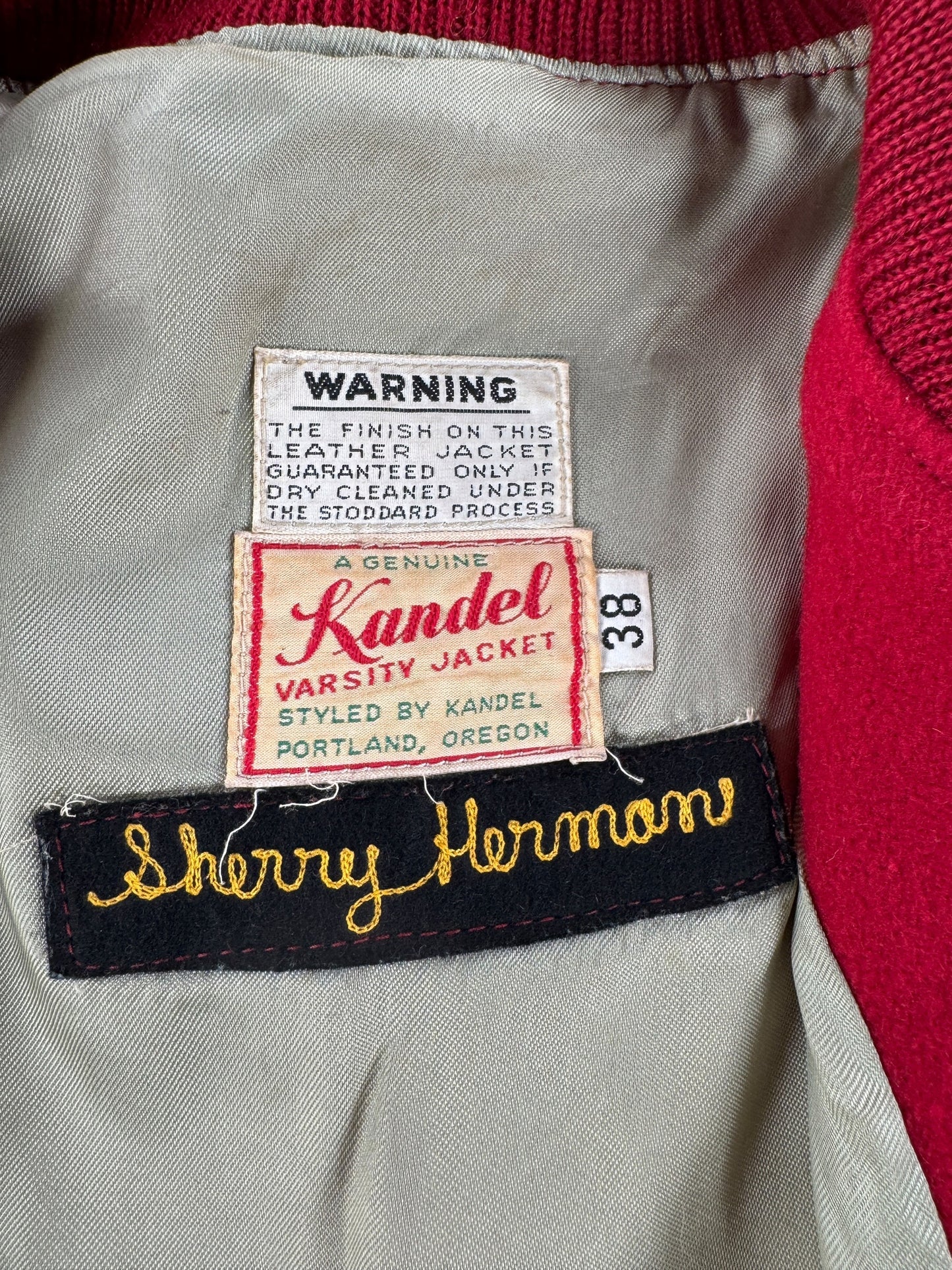 Vintage '75 Sherry Varsity Jacket SZ 38