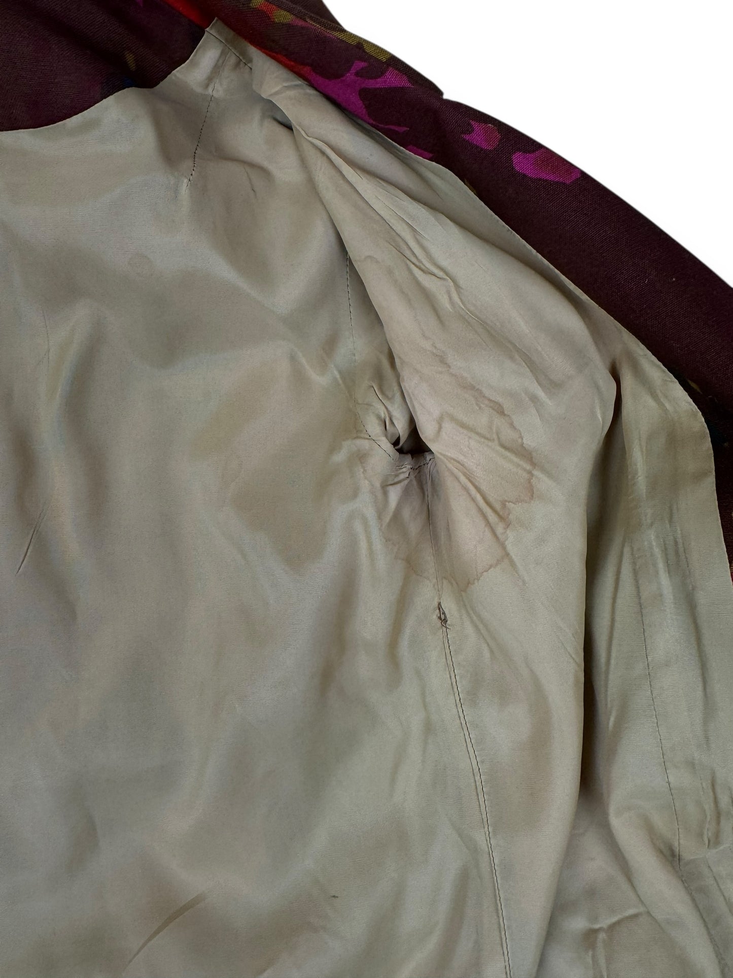 Underarm stains 1960s Mr. Eric Colorful Dress Jacket M