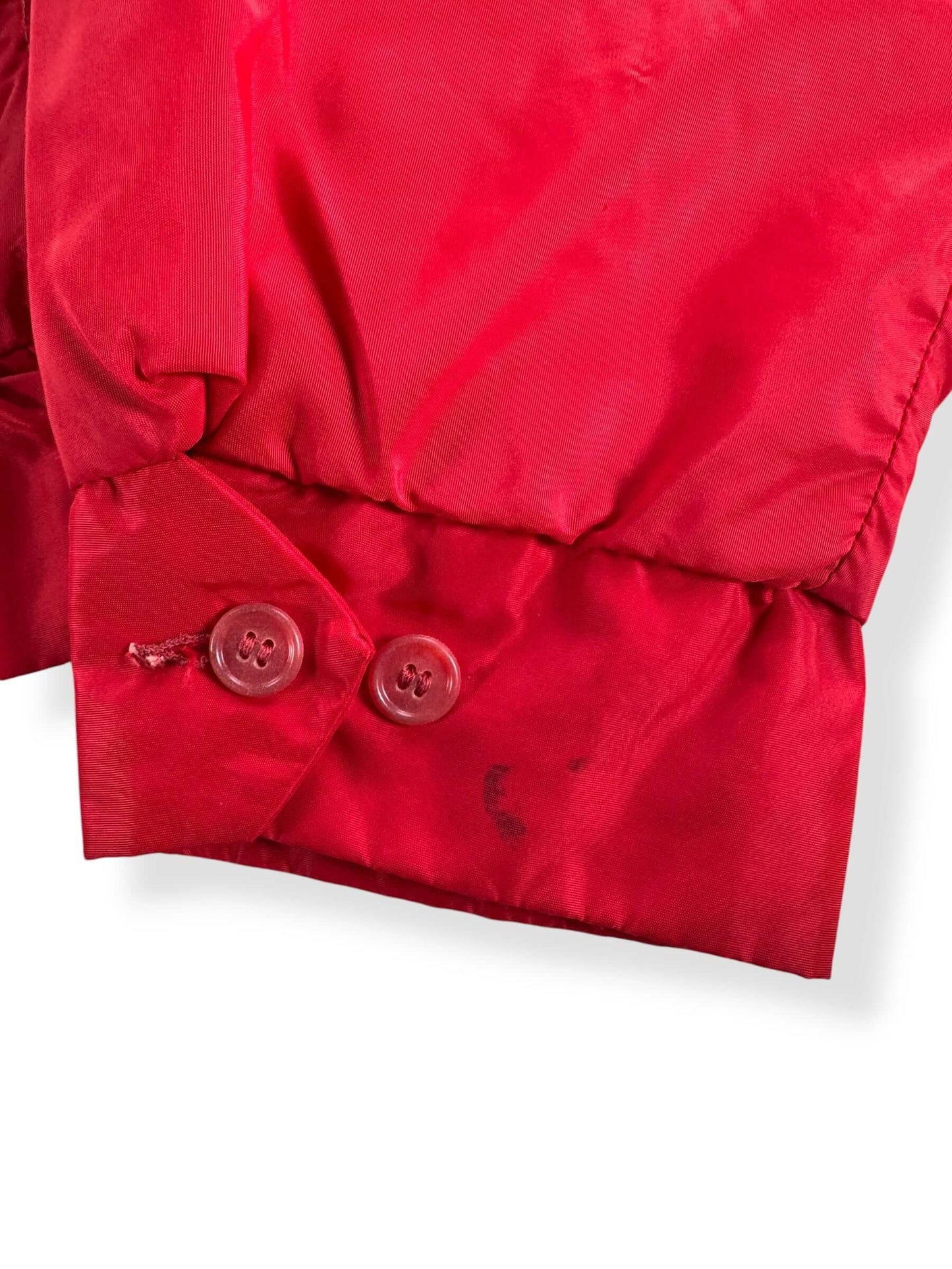 Stain on Vintage 60s Red Blue Bell Zip Jacket SZ 42