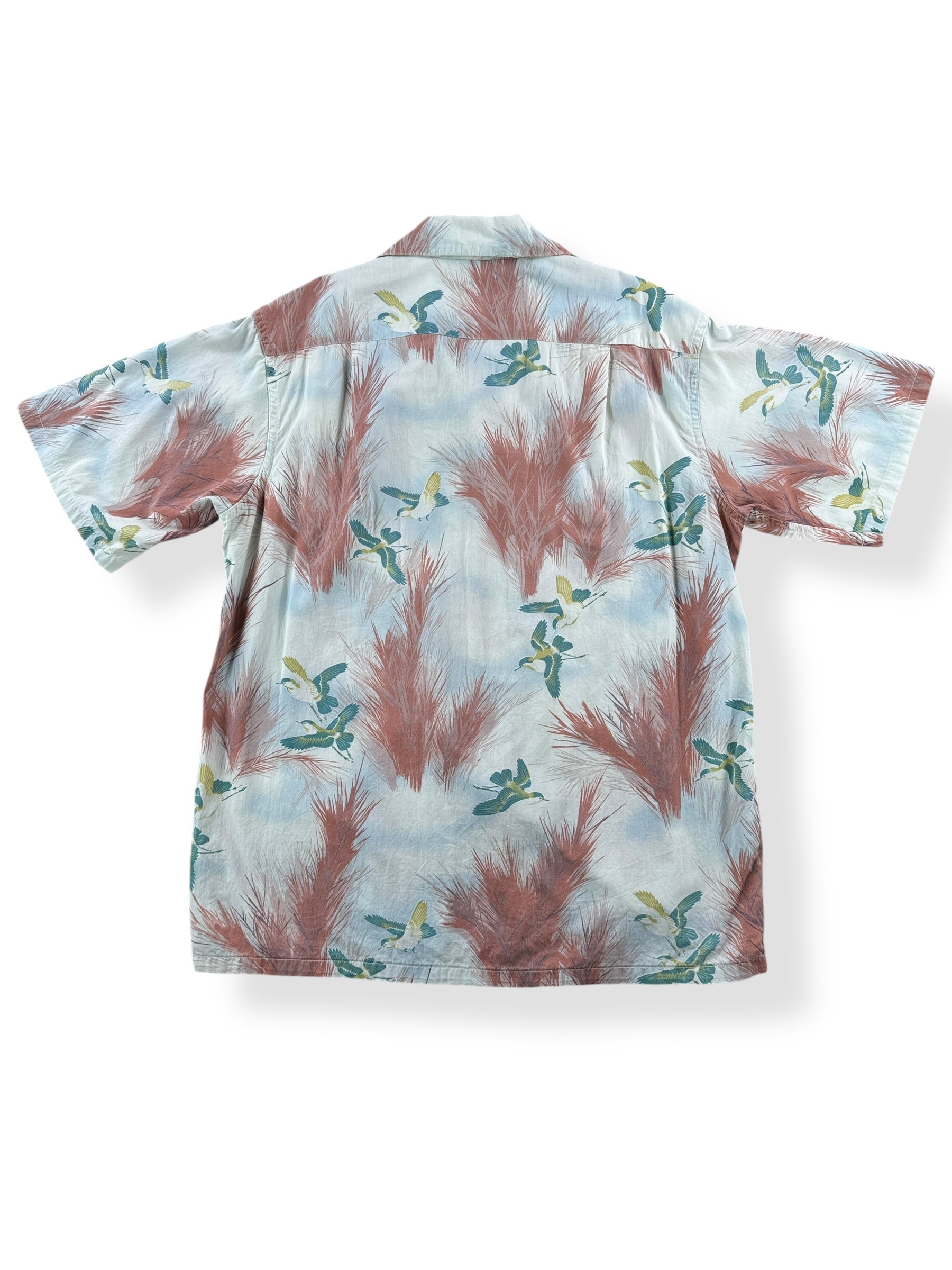 Back of Vintage National Shirt Company Cotton Aloha Shirt SZ M