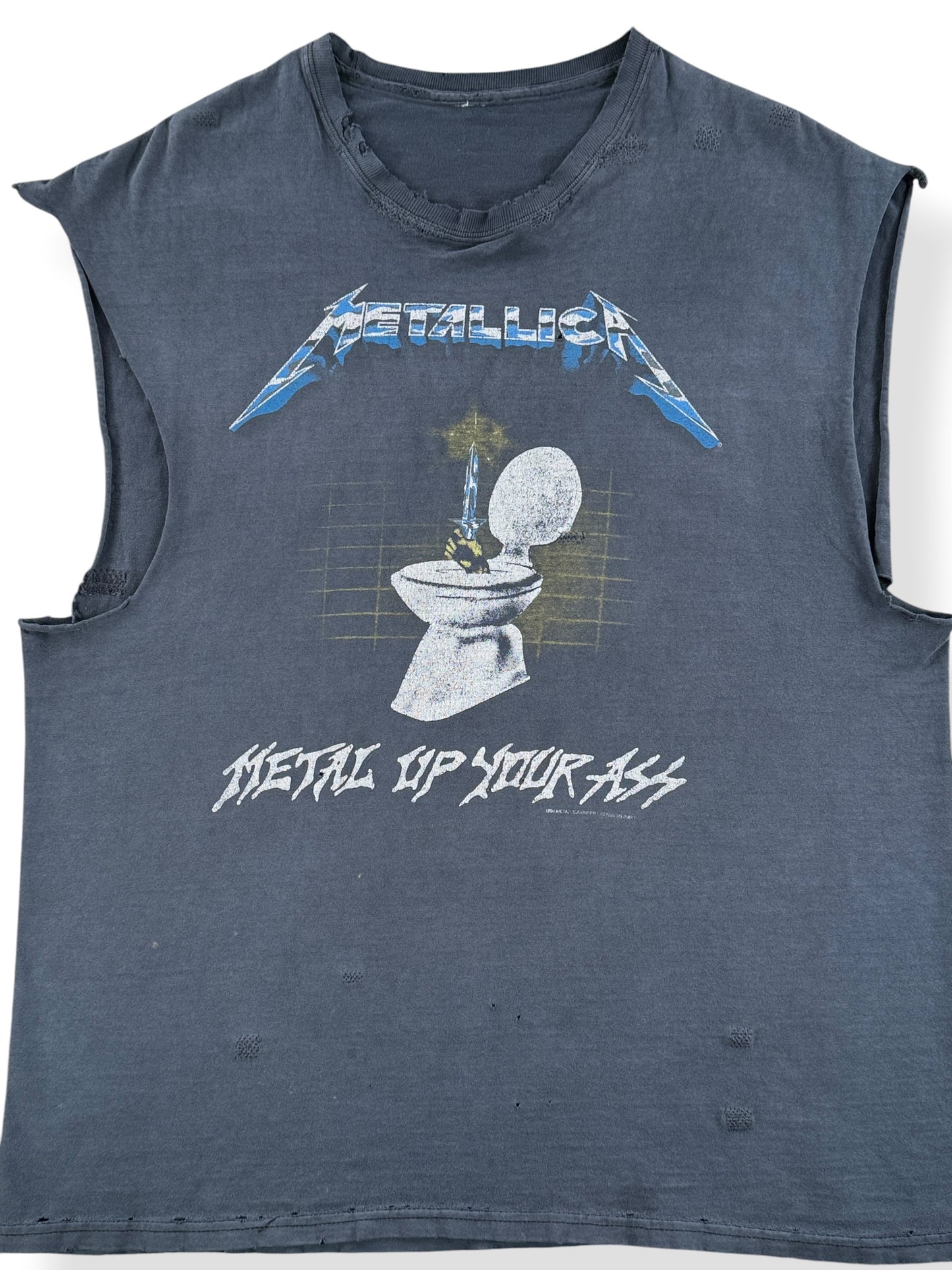 Vintage Repaired 1994 Metallica Metal Up Your Ass Chopper Tee SZ L