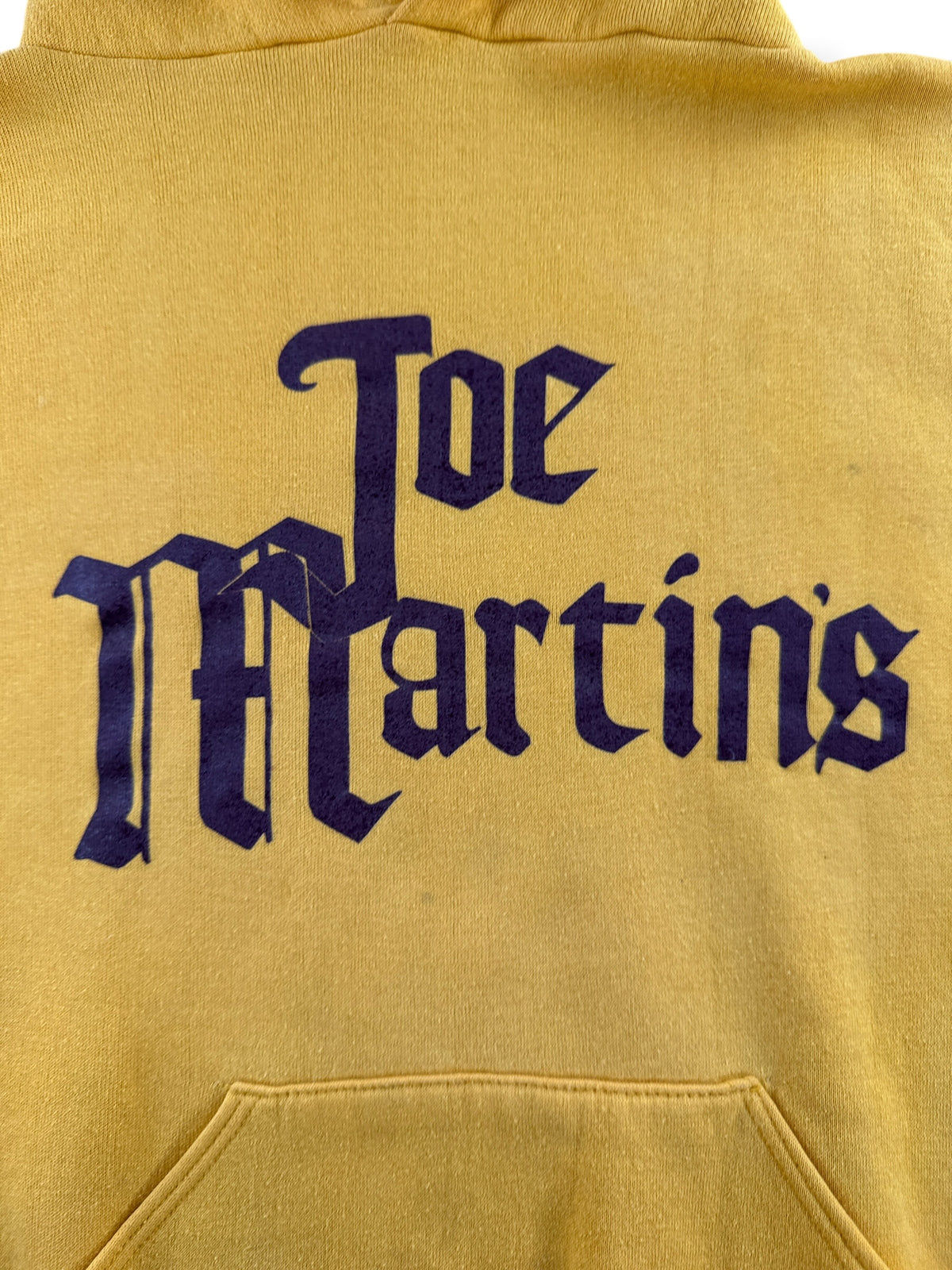 Front graphic on Vintage Joe Martins Russell Athletic Hoodie SZ M