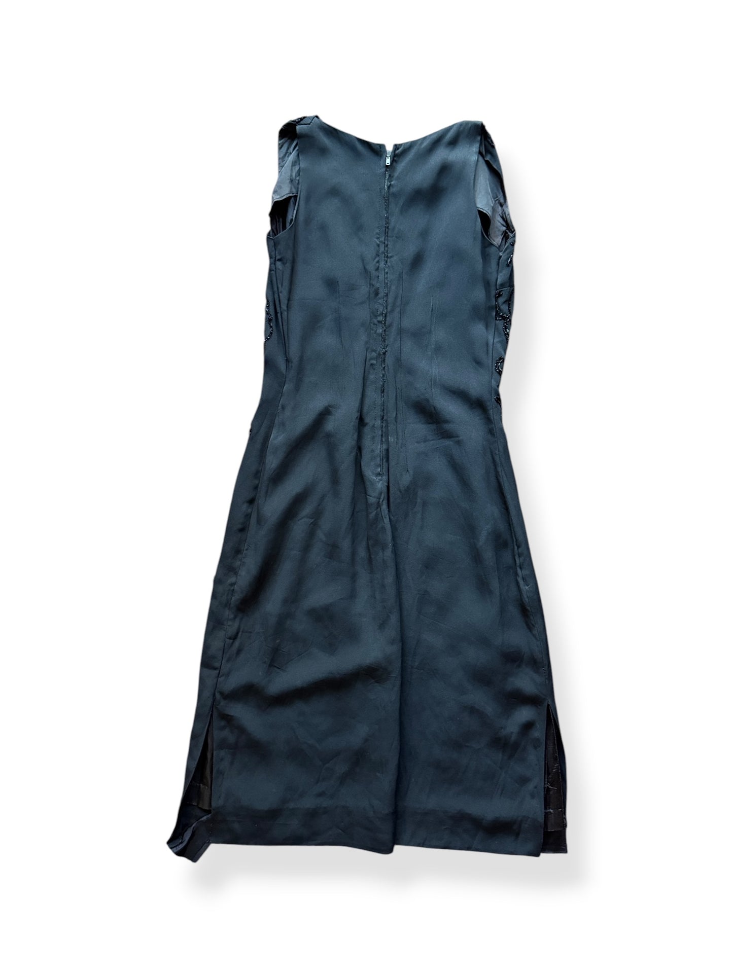 Back of Vintage 1950s-60s Appliqué Dress SZ S