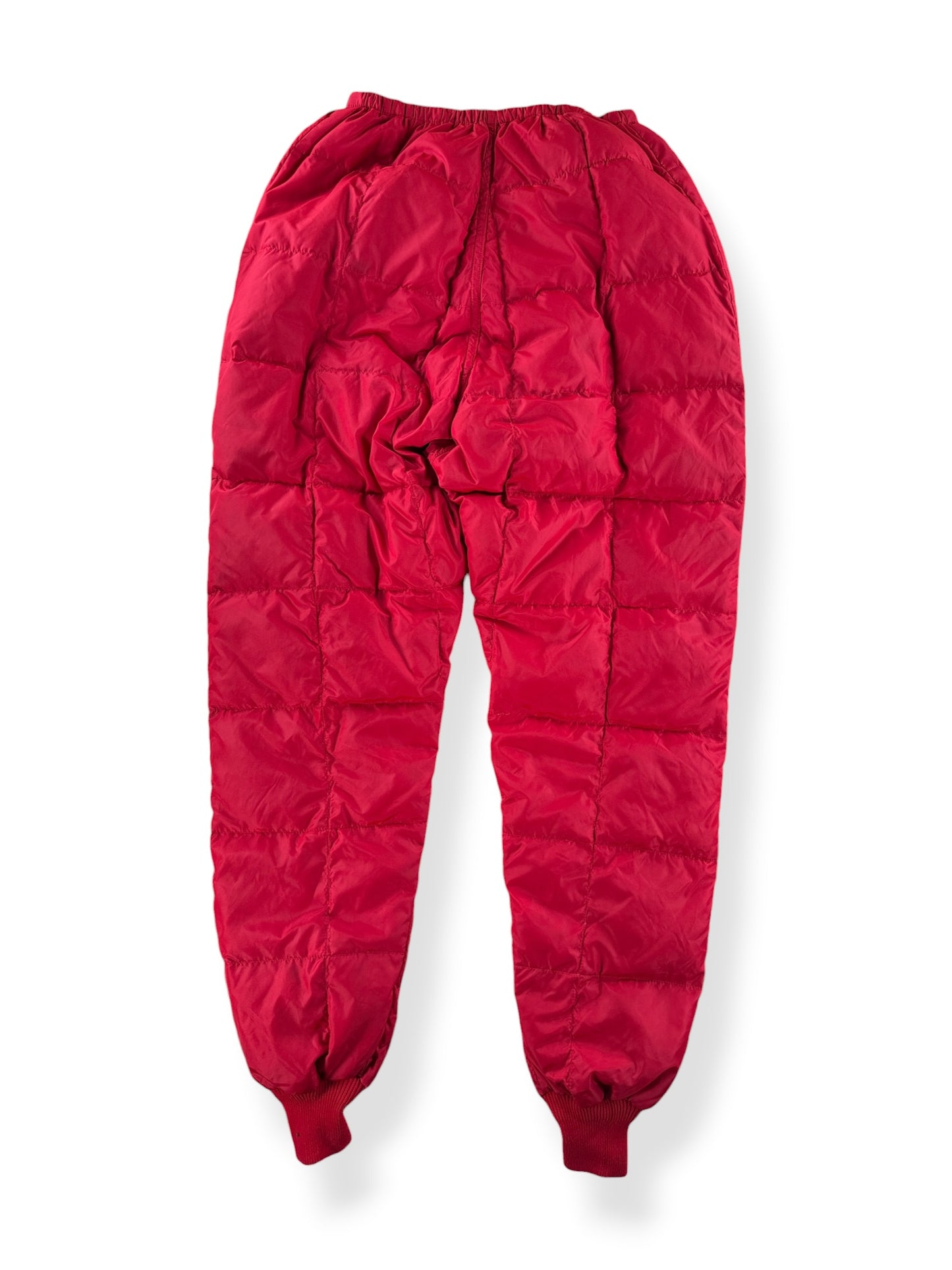 Back of Vintage REI Red Down Trousers SZ M