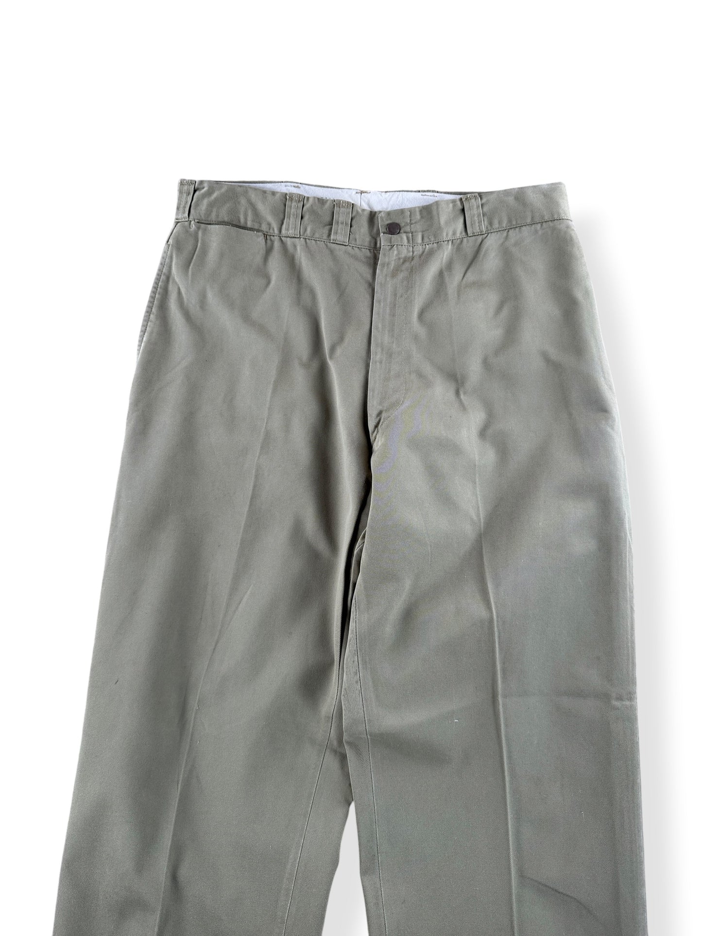 Front Close Up of Vintage Powrhouse Army Cloth Work Pants W33