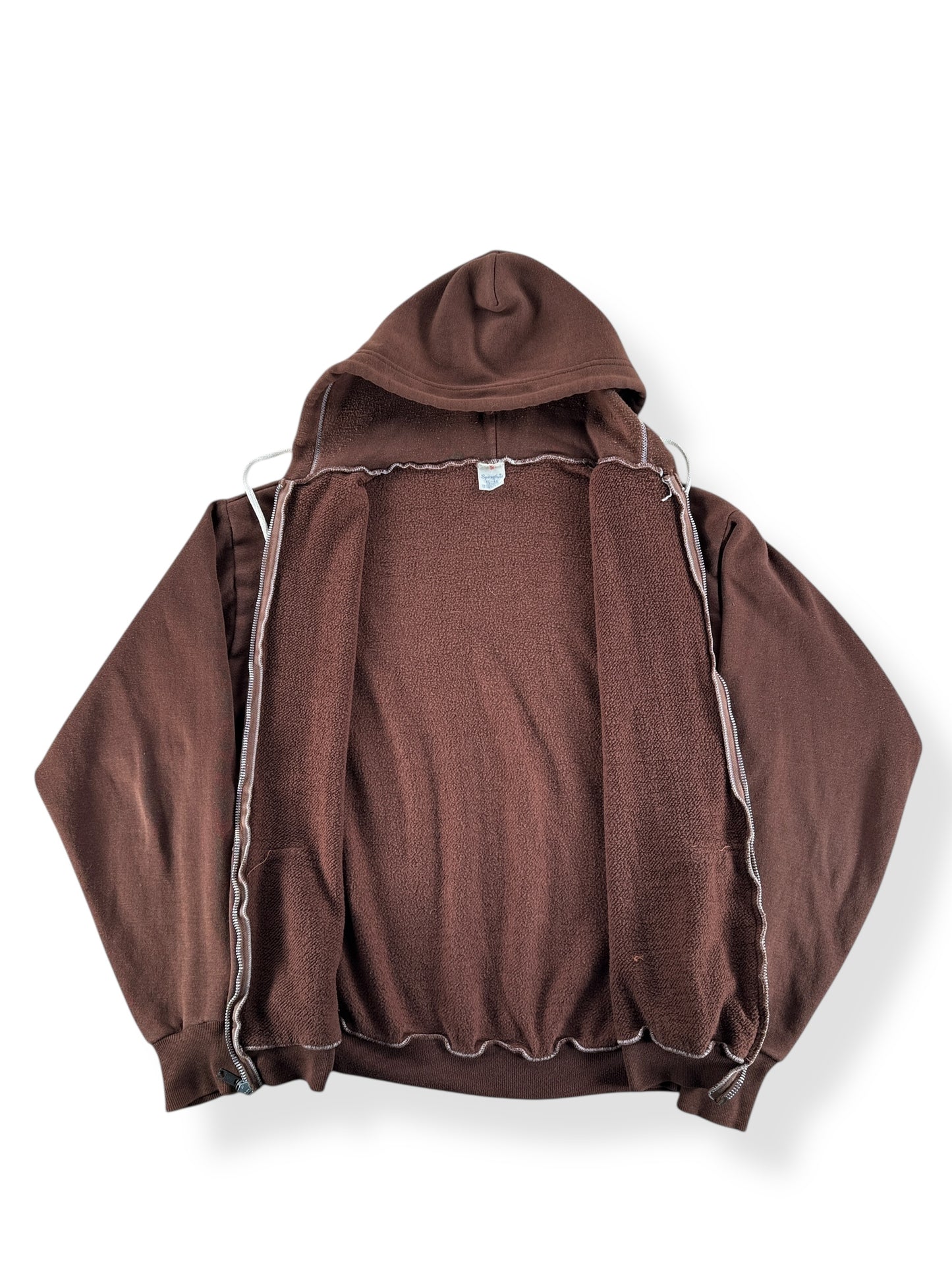 Vintage Brown Zip Up Hoodie SZ L