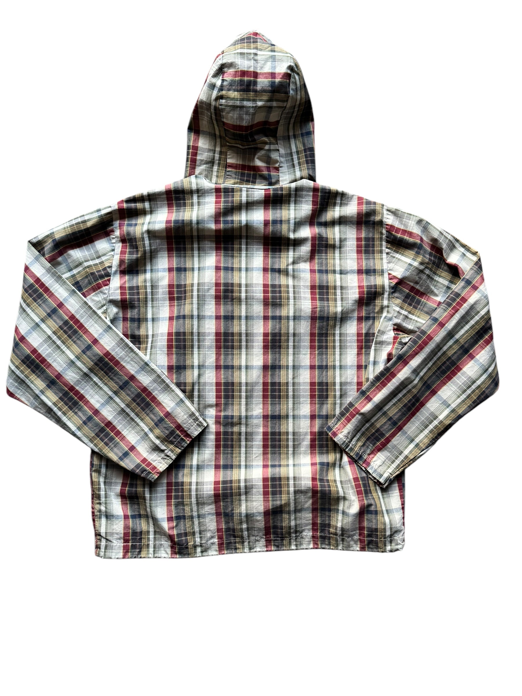 Back view of 1960s Plaid Anorak M