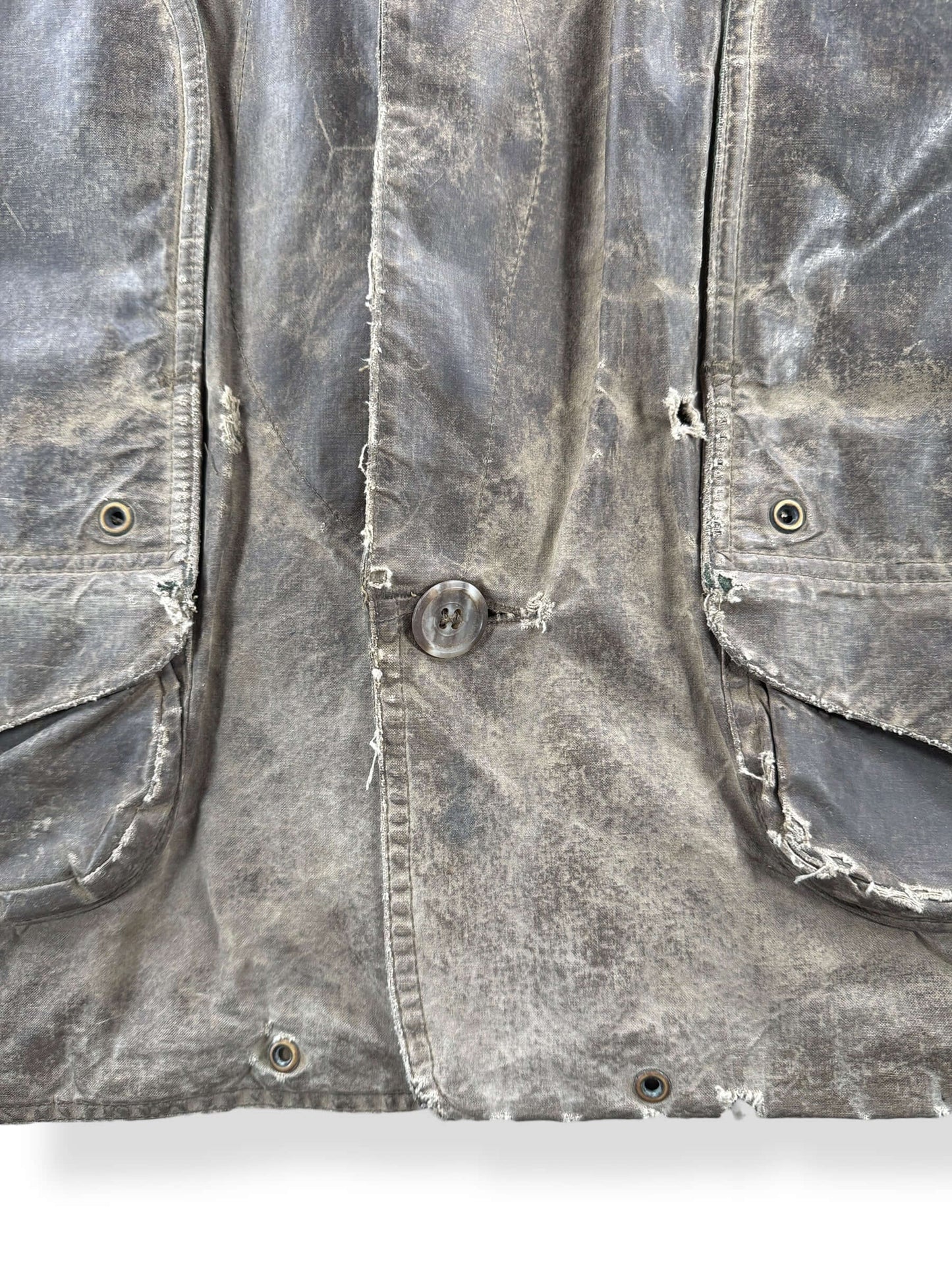 Button on Vintage Filson Upland Waterfowl Hunting Jacket SZ L AS IS