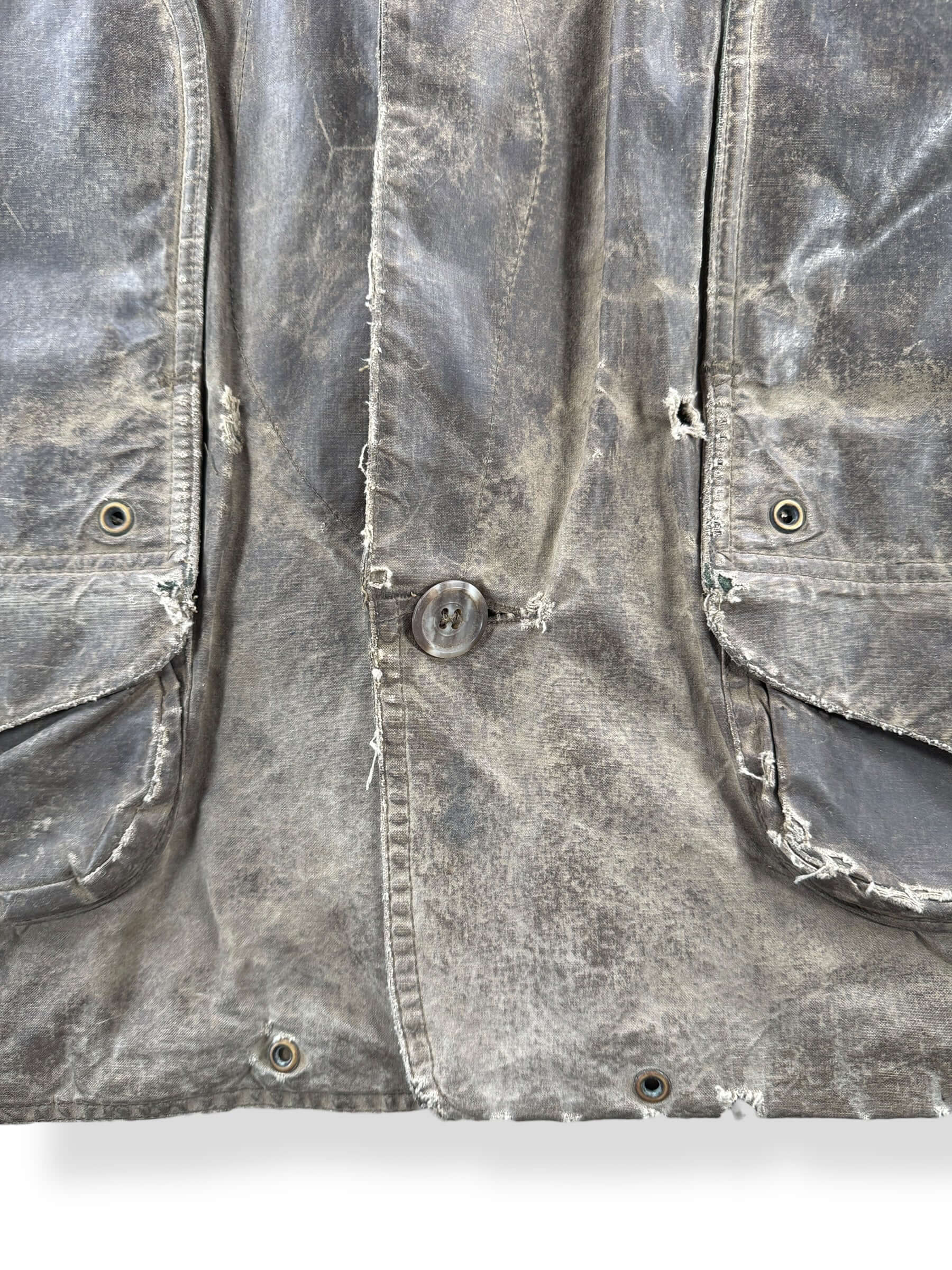 Button on Vintage Filson Upland Waterfowl Hunting Jacket SZ L AS IS