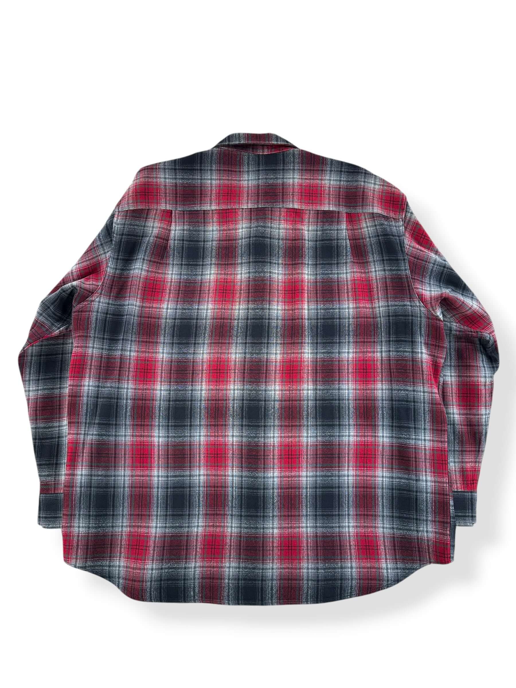 Back of Vintage Pendleton Outdoorsman Red & Black Flannel SZ XL