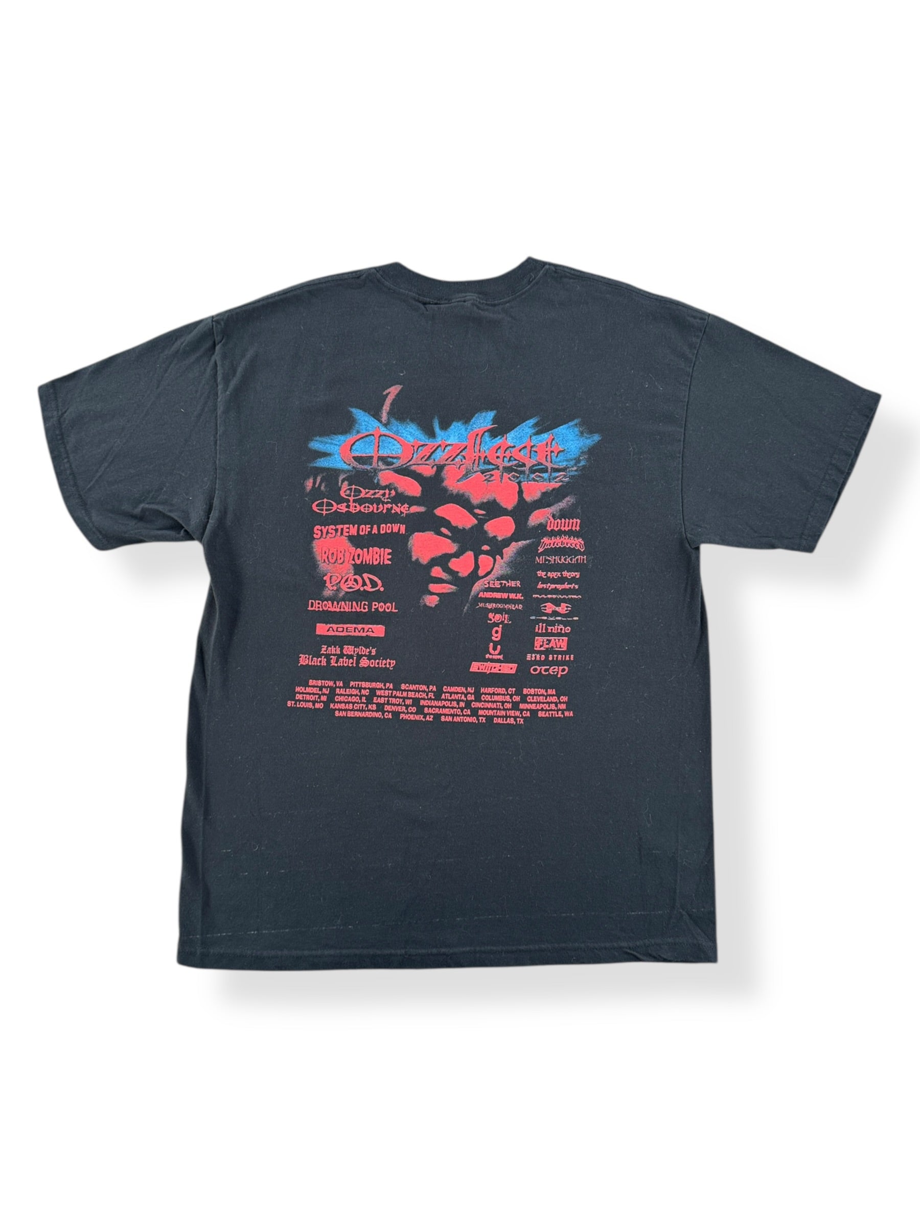 Back of Vintage 2002 Ozzfest Tee SZ L