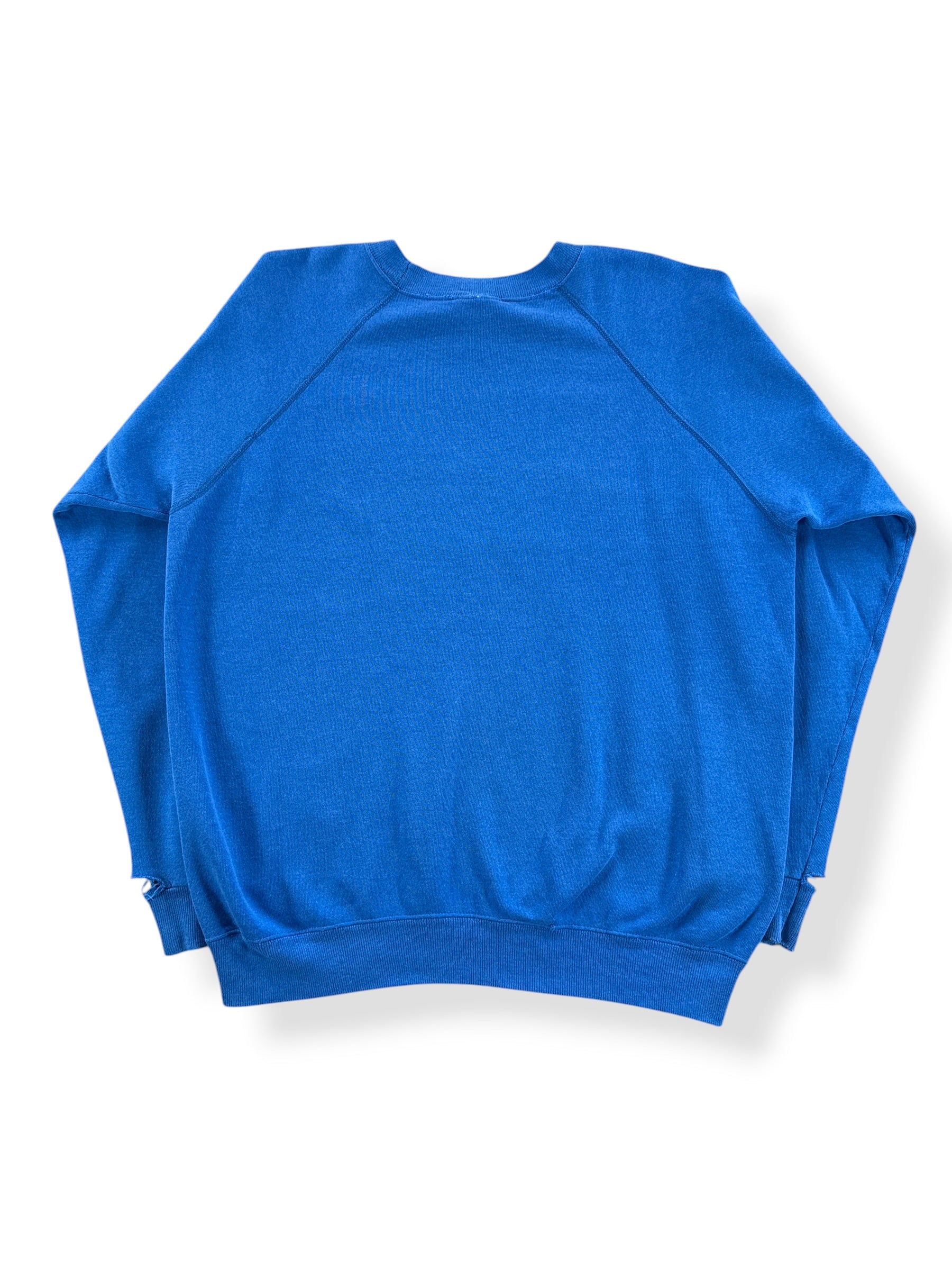 Back of Vintage Blue Hanes Crewneck SZ L (Fits M)