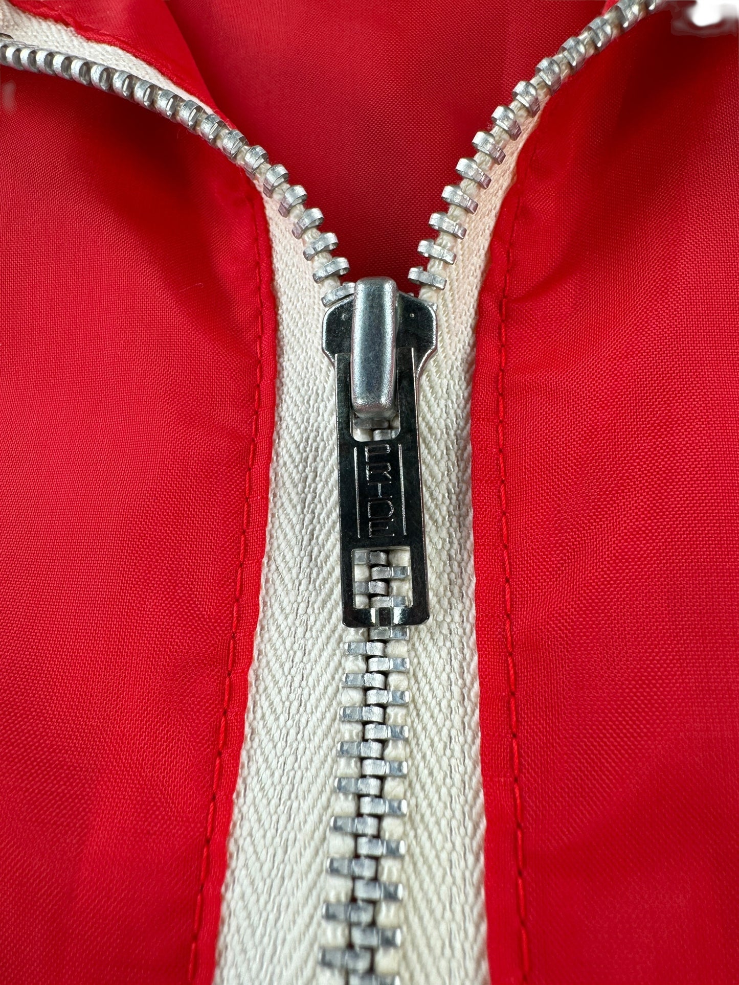 Zipper on Vintage STP Nylon Racing Jacket SZ M