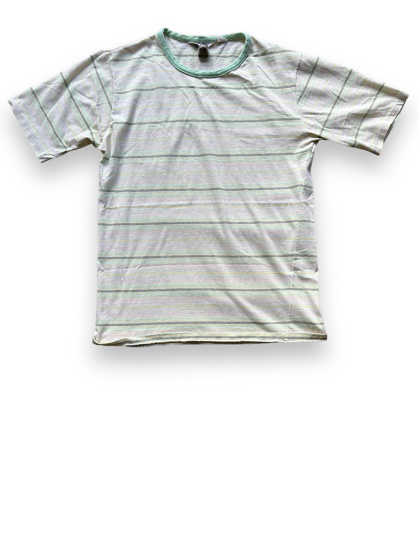 Front View of Vintage Mister Man Striped Tee SZ M | Vintage Striped Shirts Seattle | Barn Owl Vintage Tees Seattle