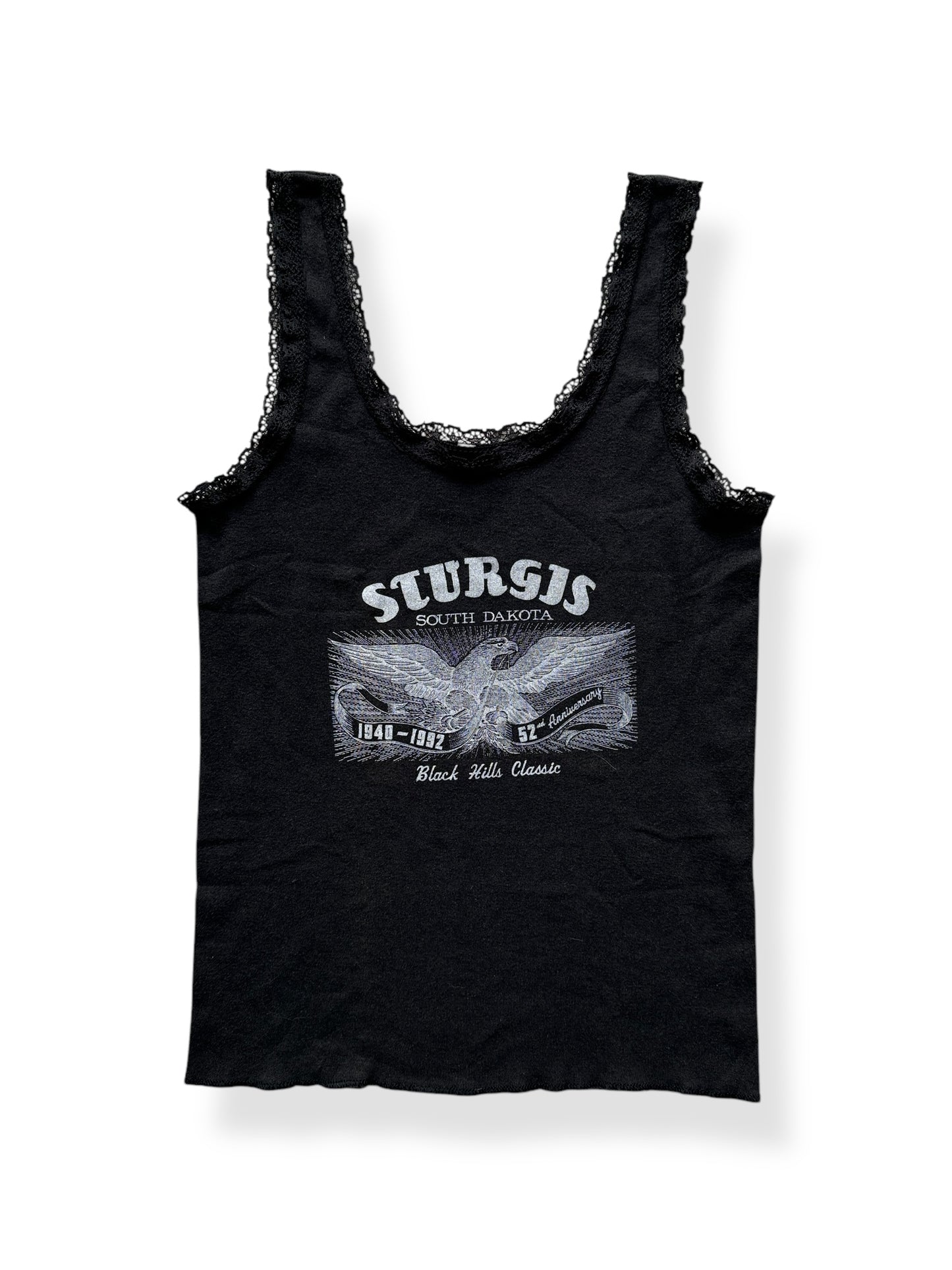 Front of Vintage Sturgis 1992 Ladies Tank Top SZ L