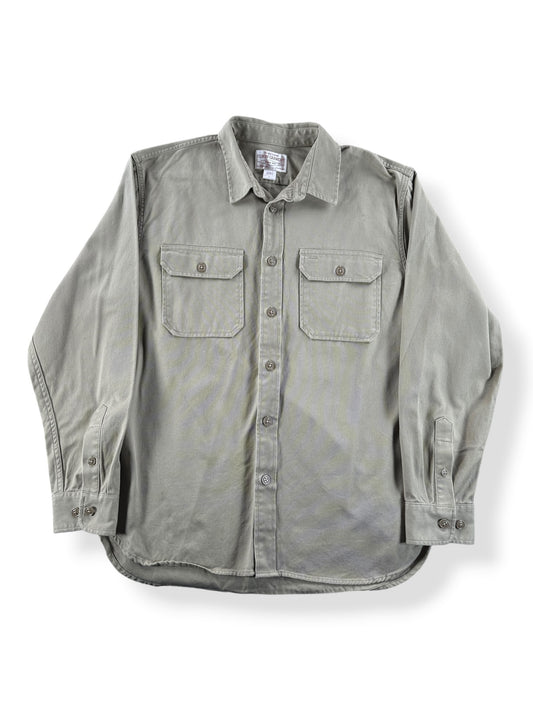 Front of Filson 6-Oz Drill Chino Shirt Khaki SZ L
