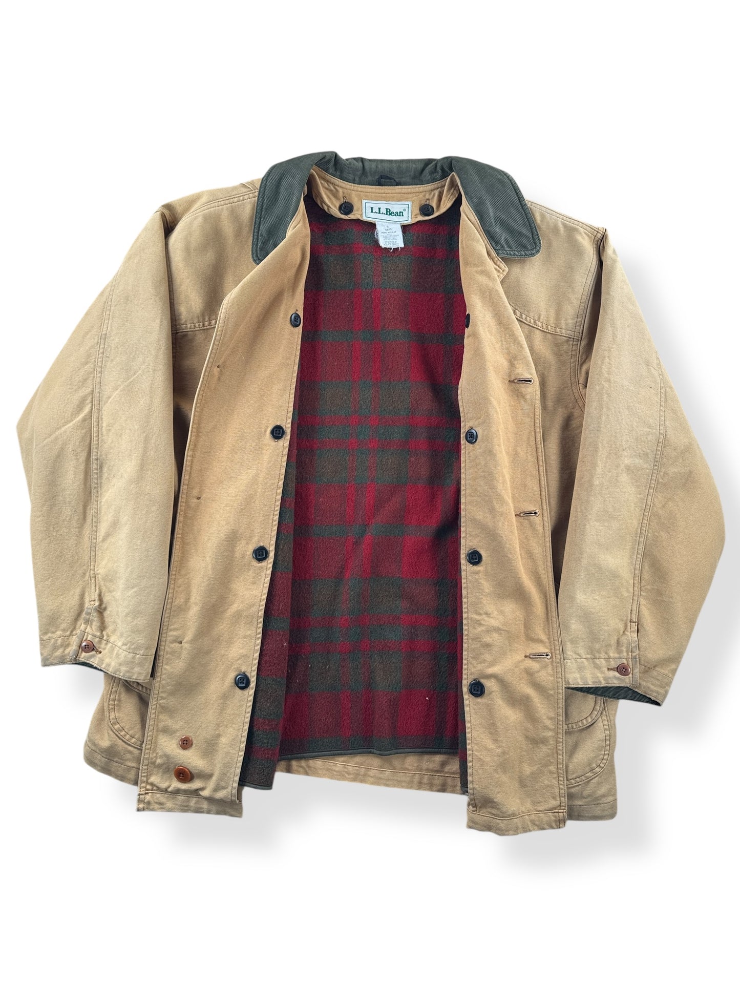 Inside of Vintage LL Bean Barn Coat w/ Wool Liner SZ XL