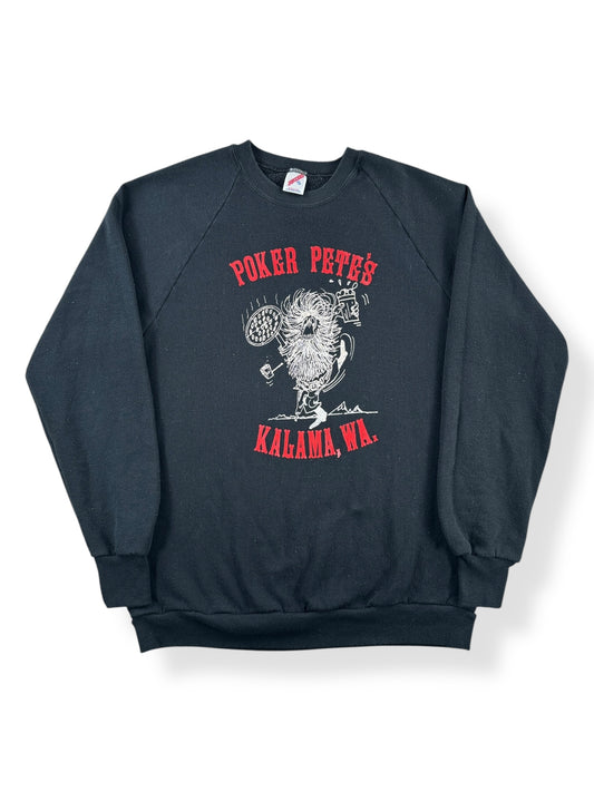 Front of Vintage Poker Pete's Kalama Crewneck SZ M