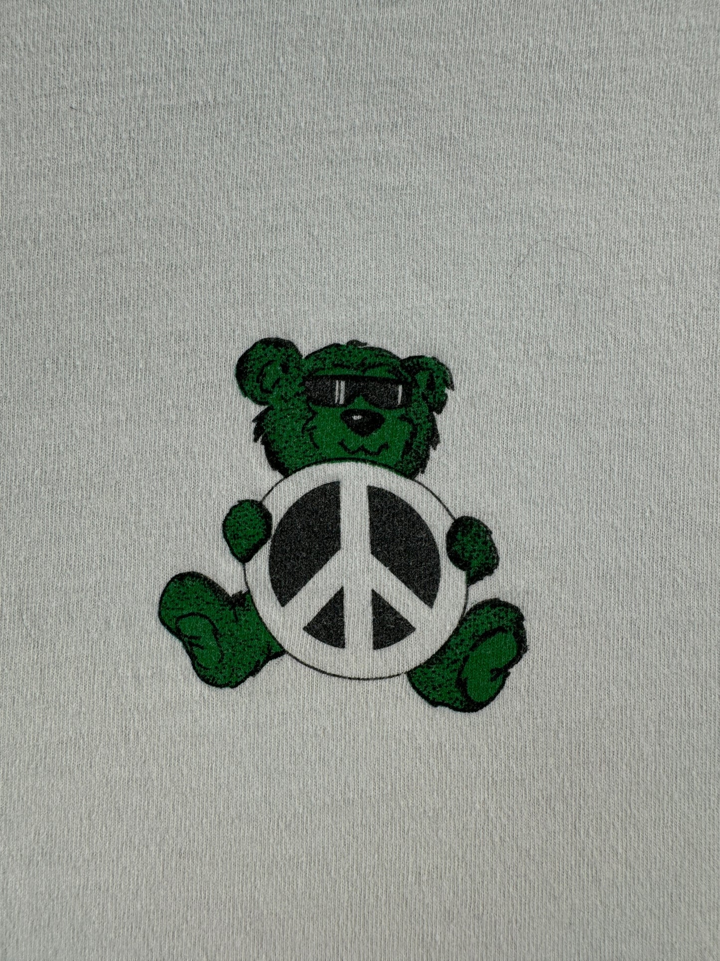 Front Graphic of Vintage Peace Bear Grateful Dead Tee SZ XL